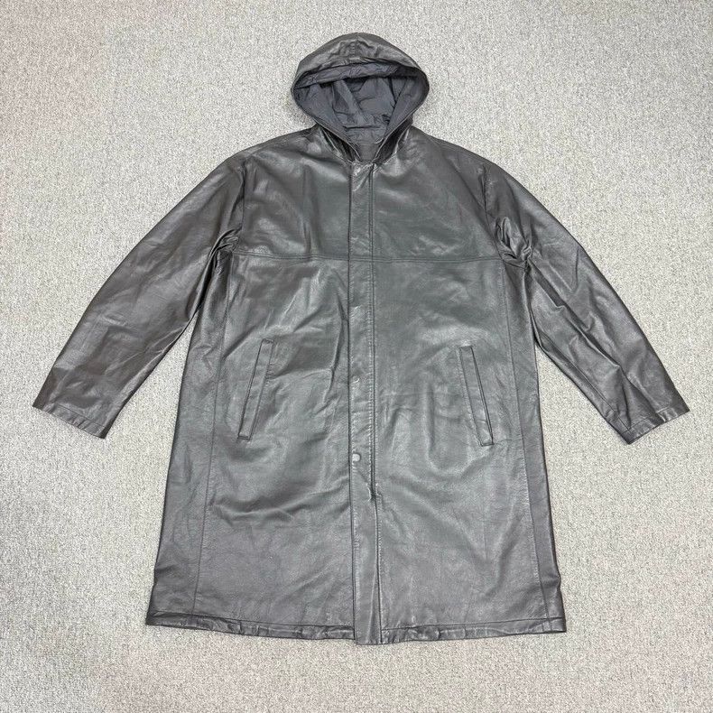 Prada Prada Black Lambskin Triangle Logo Trench Coat Size US M / EU 48-50 / 2 - 2 Thumbnail