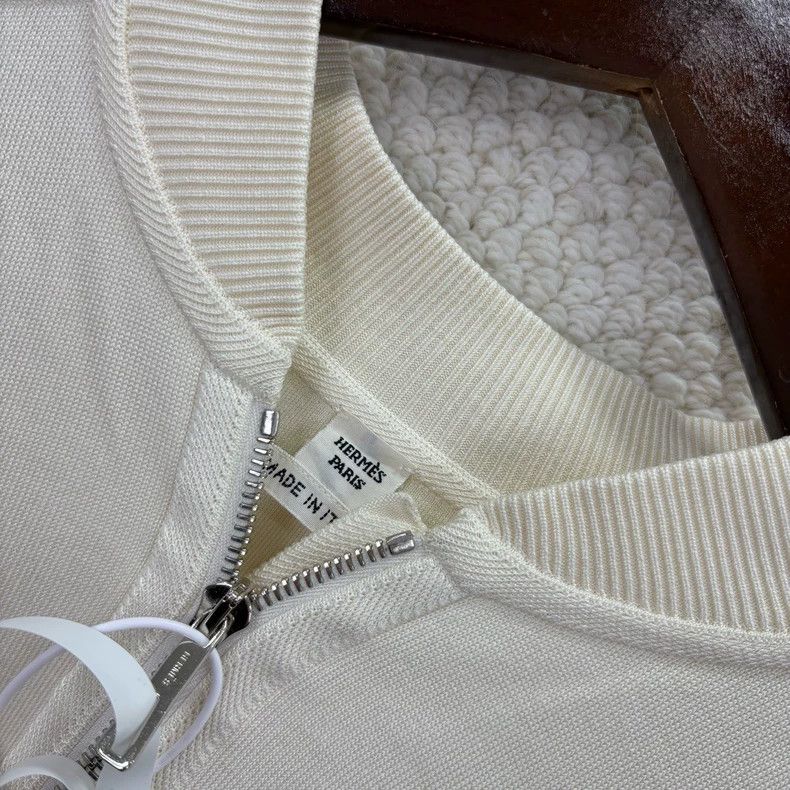 Hermes HERMES White Geometric Print Sweatshirt Size US S / EU 44-46 / 1 - 3 Thumbnail