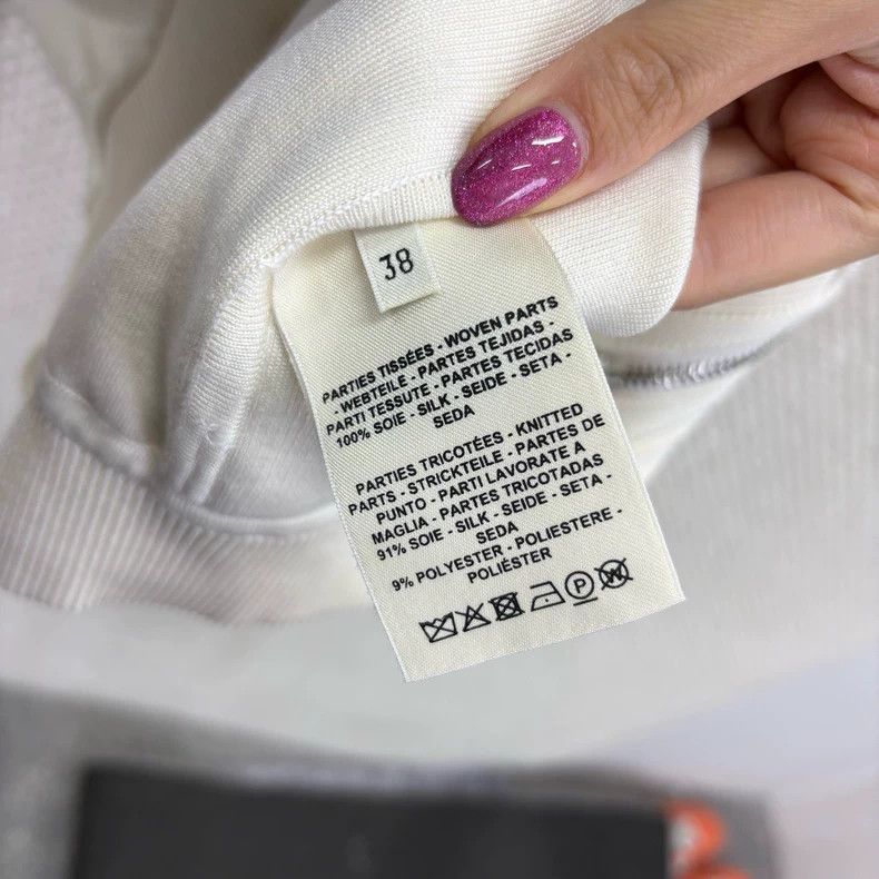 Hermes HERMES White Geometric Print Sweatshirt Size US S / EU 44-46 / 1 - 5 Thumbnail