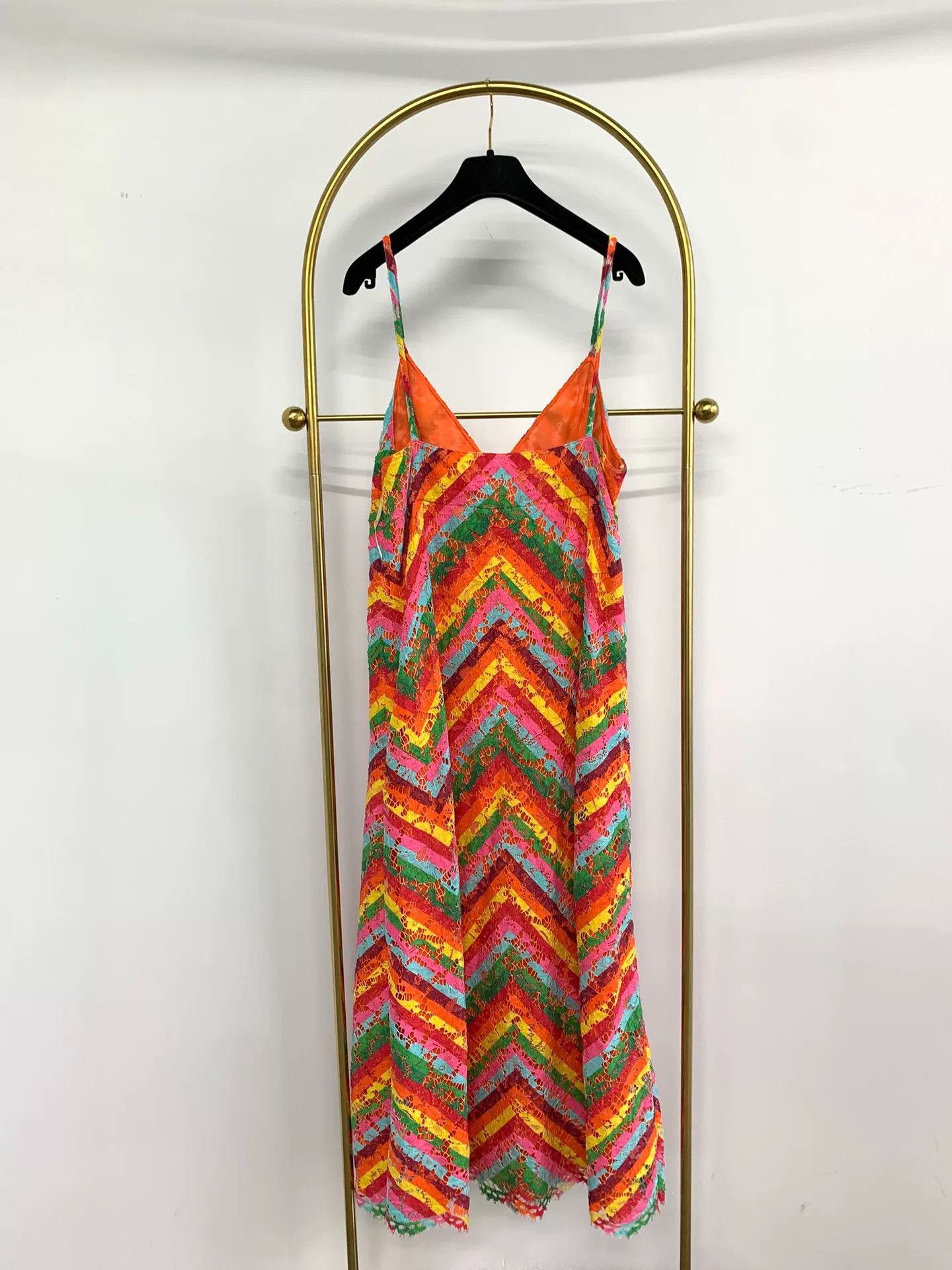 Valentino Valentino Striped Lace Sling Long Dress Size US M / EU 48-50 / 2 - 3 Thumbnail