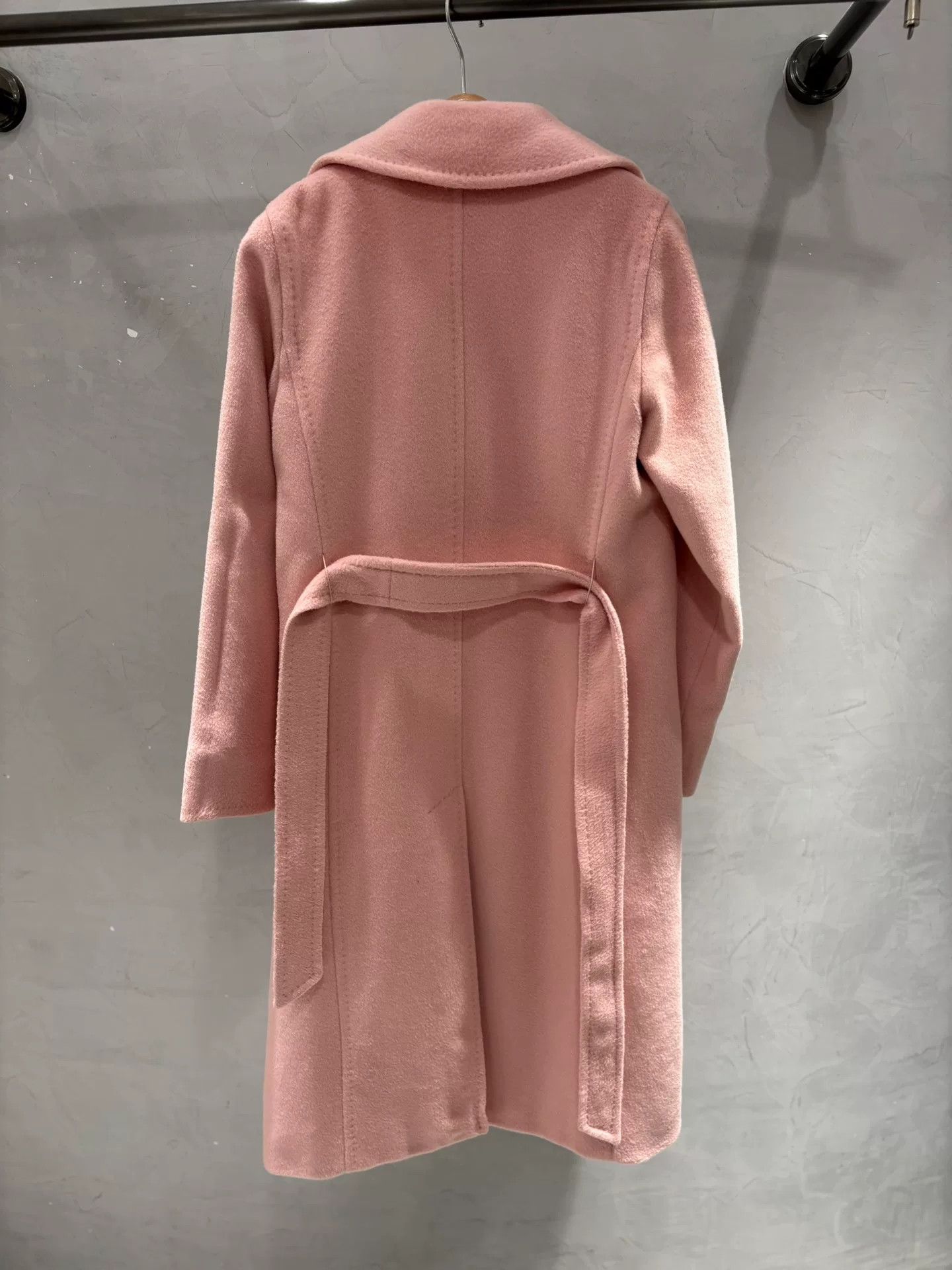 Max Mara Maxmara Pink Camel Hair Mid-Length Coat Size US XS / EU 42 / 0 - 6 Thumbnail