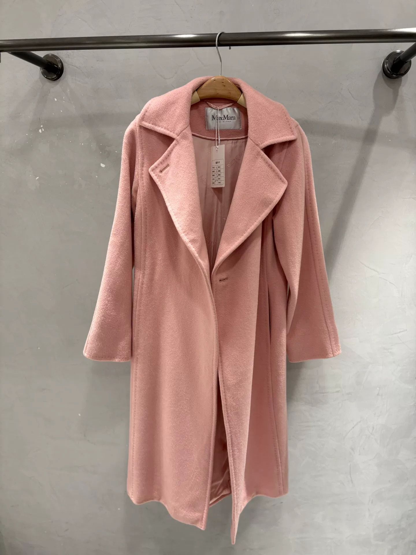 Max Mara Maxmara Pink Camel Hair Mid-Length Coat Size US XS / EU 42 / 0 - 3 Thumbnail