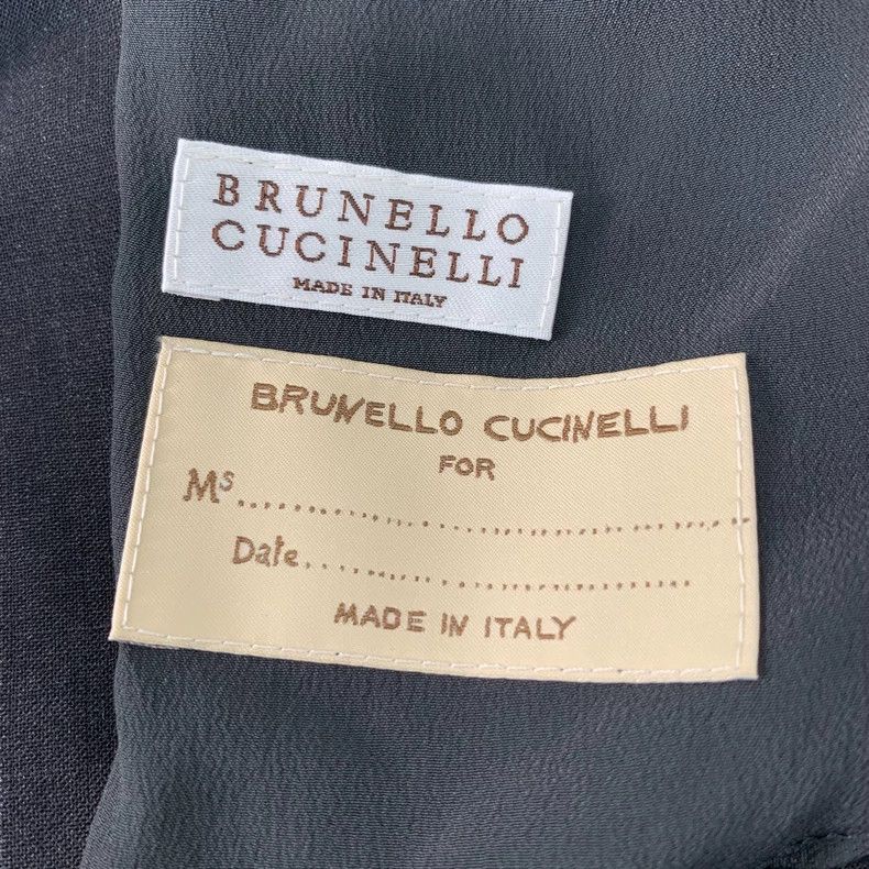 Brunello Cucinelli Brunello Cucinelli Gray Crystal Brooch Blazer Size US S / EU 44-46 / 1 - 5 Thumbnail