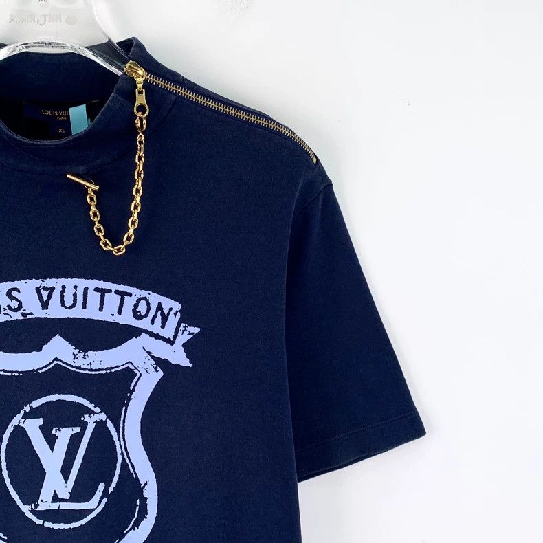 Louis Vuitton Louis Vuitton Blue Logo Print Dress Size US XL / EU 56 / 4 - 3 Thumbnail