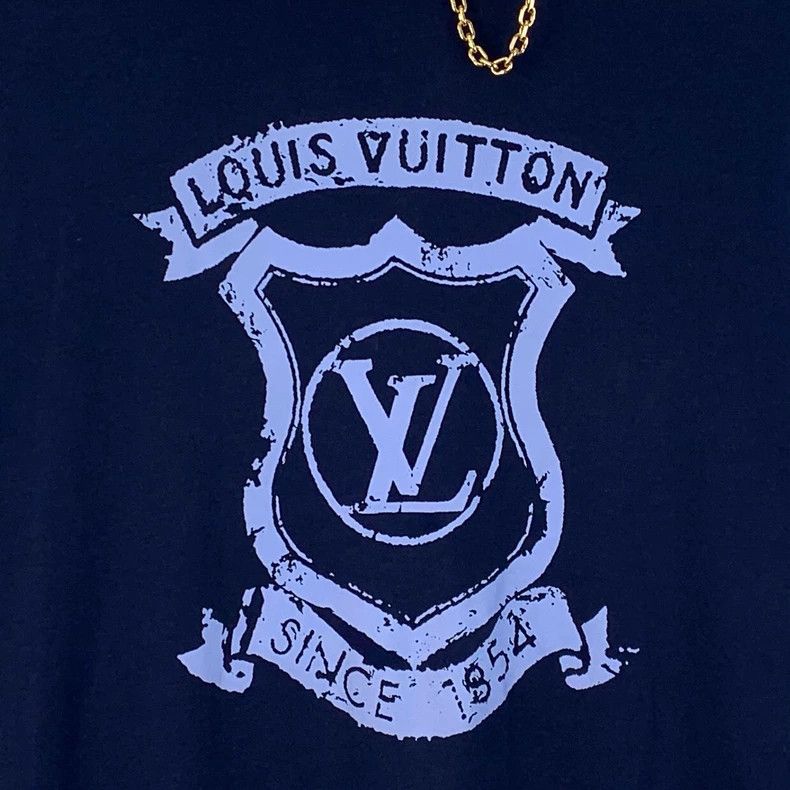 Louis Vuitton Louis Vuitton Blue Logo Print Dress Size US XL / EU 56 / 4 - 4 Thumbnail