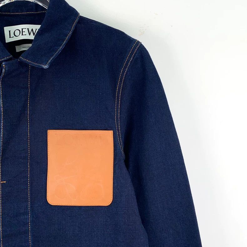 Loewe Loewe Blue Logo Cotton Denim Jacket Size US M / EU 48-50 / 2 - 3 Thumbnail
