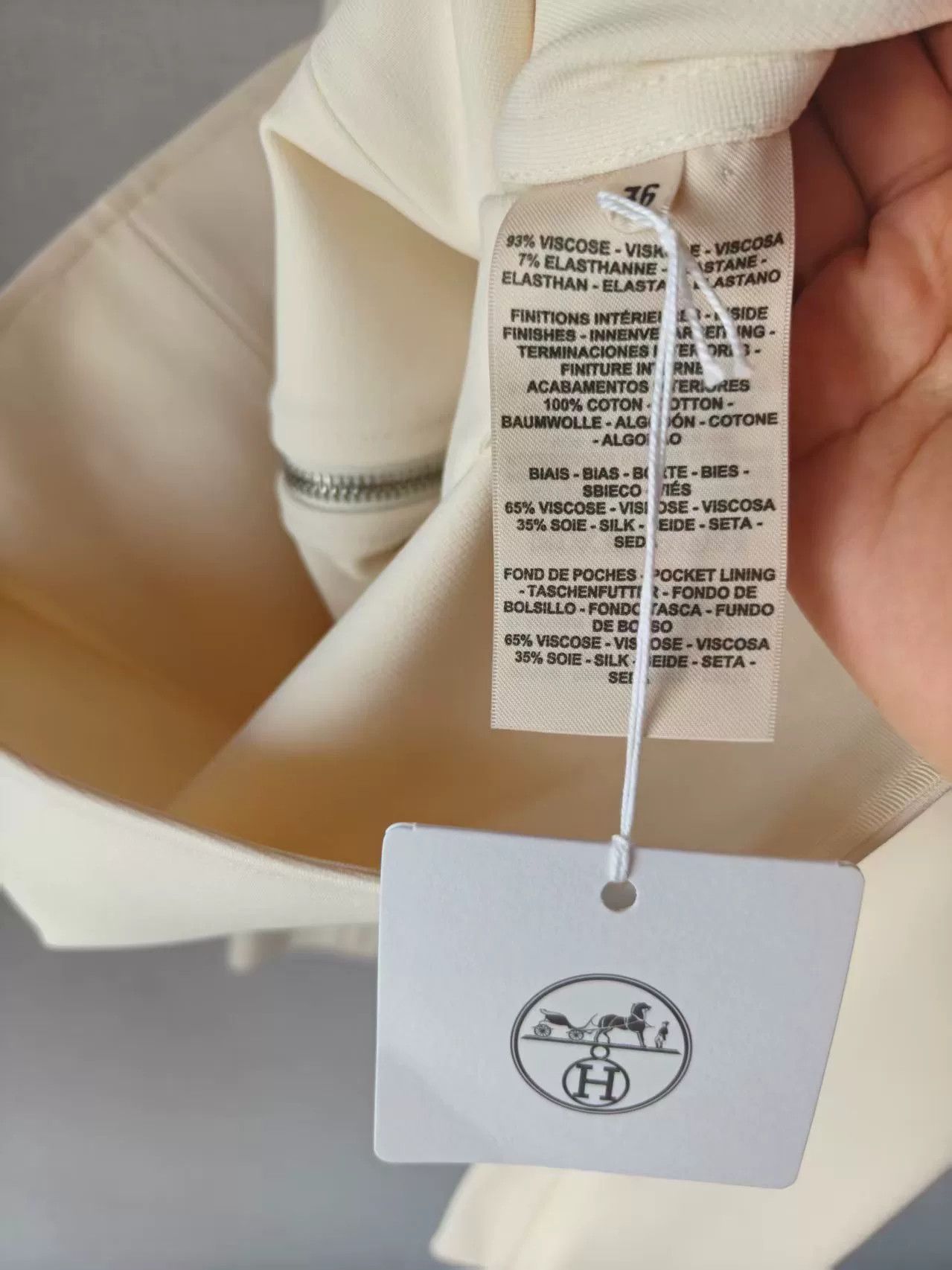 Hermes Hermes Cream Zip-Up Jacket Size US M / EU 48-50 / 2 - 3 Thumbnail