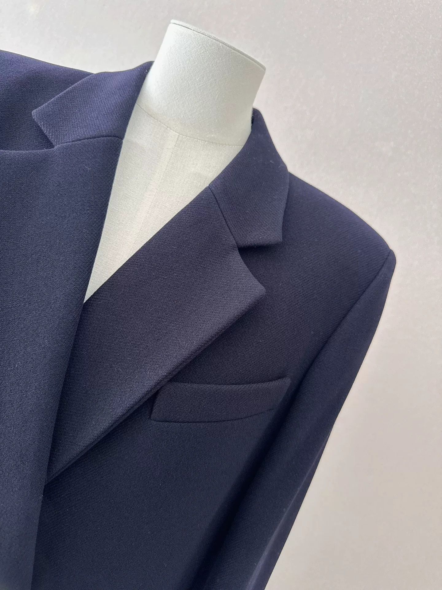 Valentino Valentino Women's Navy Wool Coat Size US XL / EU 56 / 4 - 4 Thumbnail