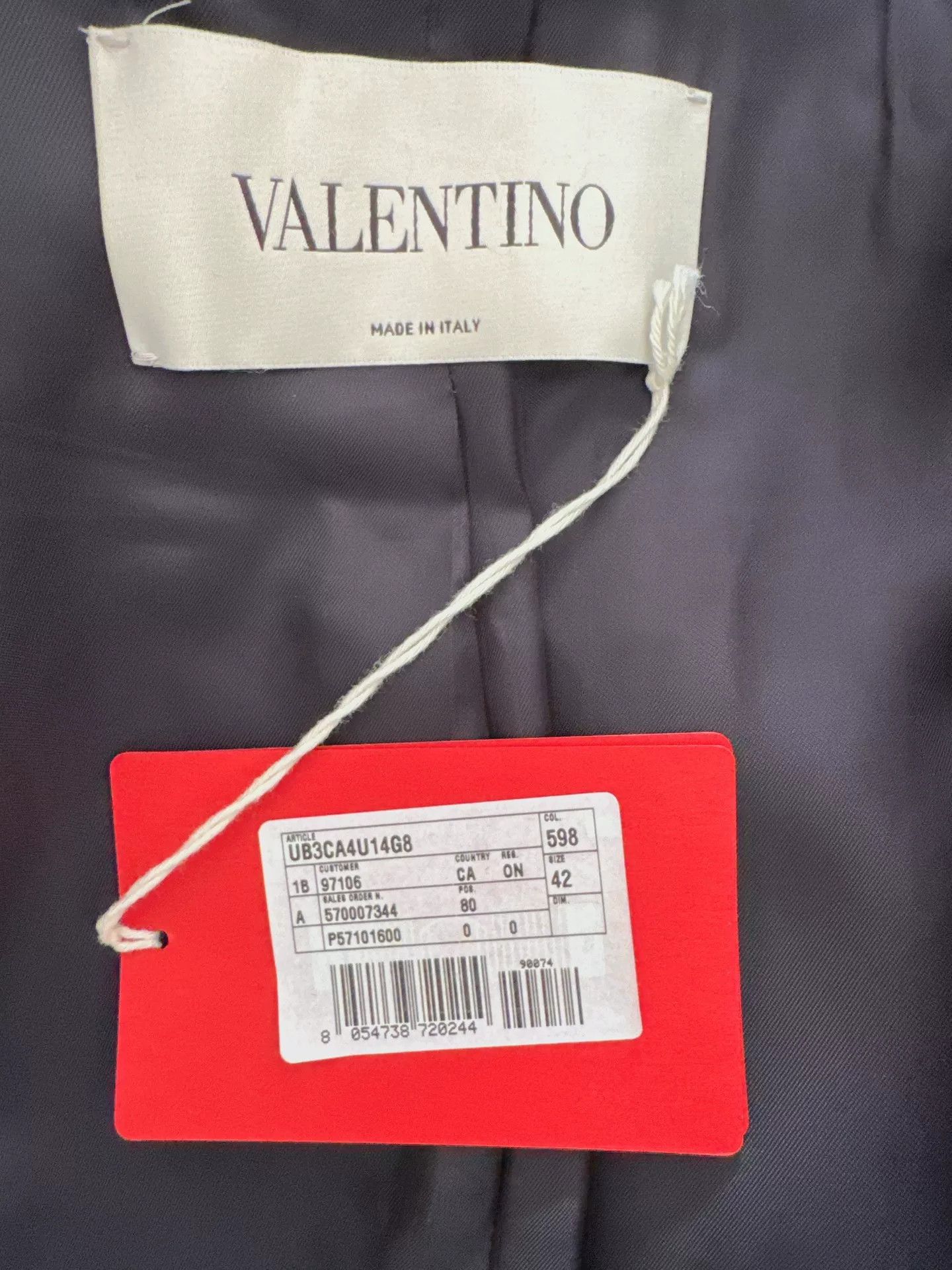 Valentino Valentino Women's Navy Wool Coat Size US XL / EU 56 / 4 - 3 Thumbnail
