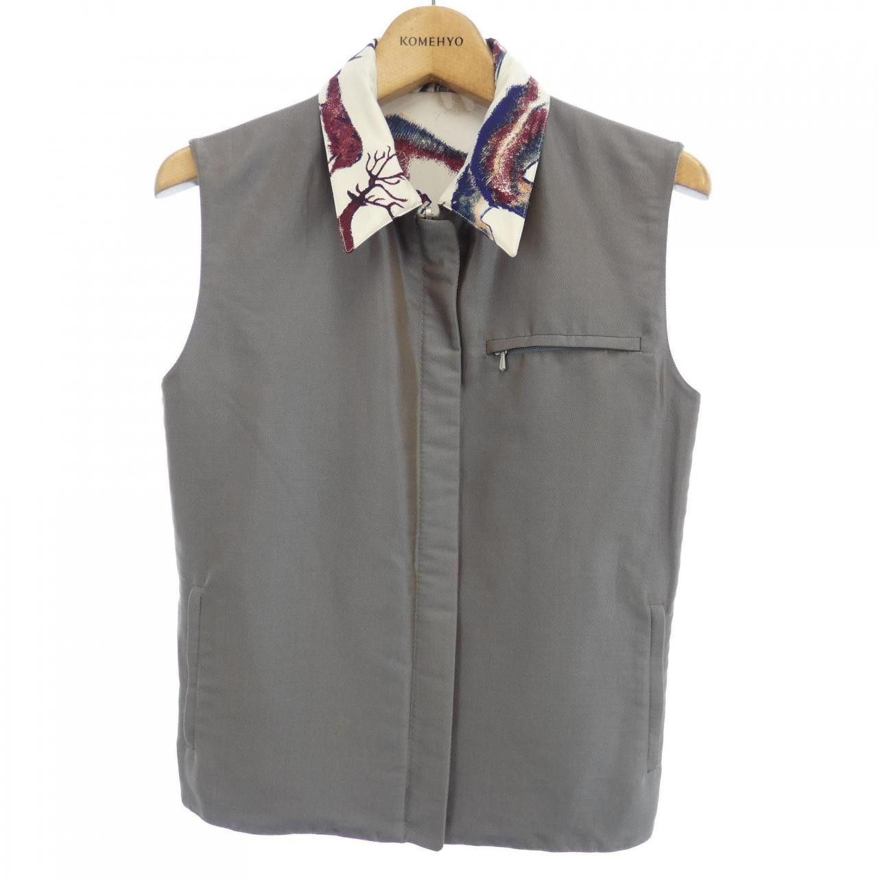 Hermes Hermes Hermes PREMIERES MAINS Twillene Silk Cotton Vest XS Cotton Tops DUTY FREE for USA Size ONE SIZE - 9 Thumbnail