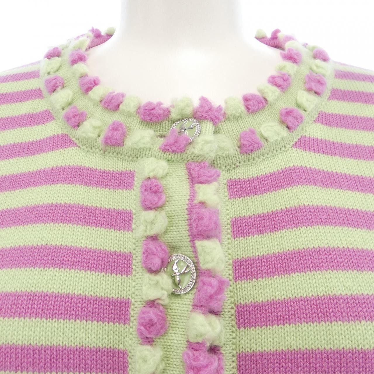 Chanel Chanel Chanel LOOK35 Cashmere Cardigan Natural Material Tops P79506K11483 25S DUTY FREE for USA Size ONE SIZE - 6 Thumbnail