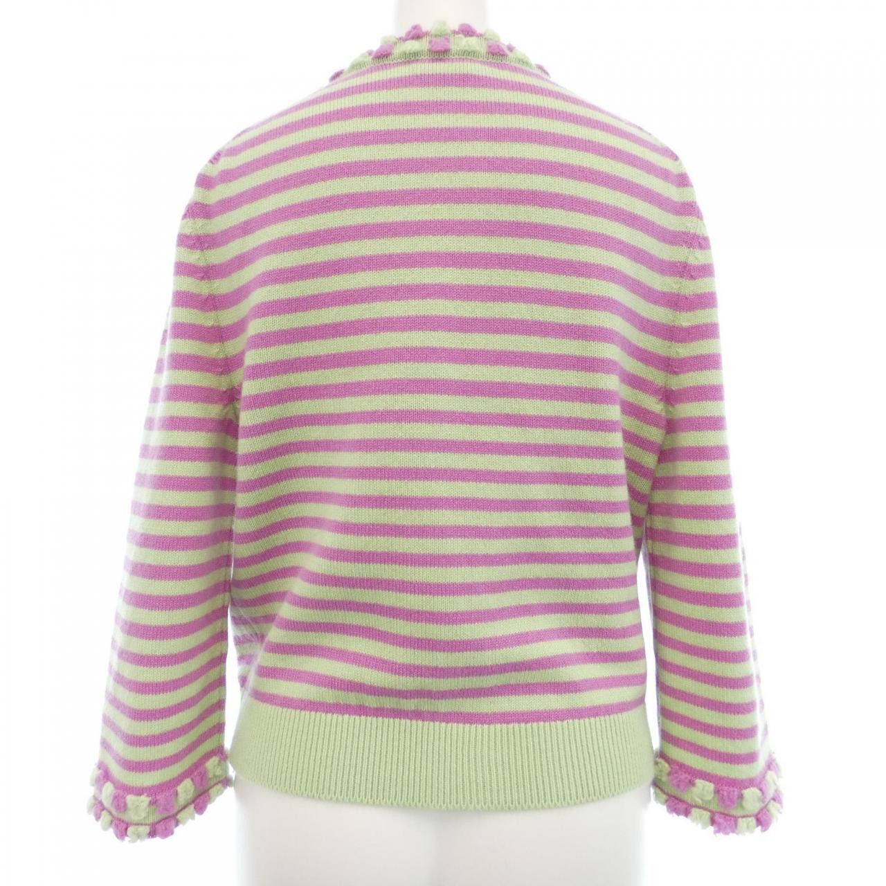 Chanel Chanel Chanel LOOK35 Cashmere Cardigan Natural Material Tops P79506K11483 25S DUTY FREE for USA Size ONE SIZE - 2 Thumbnail