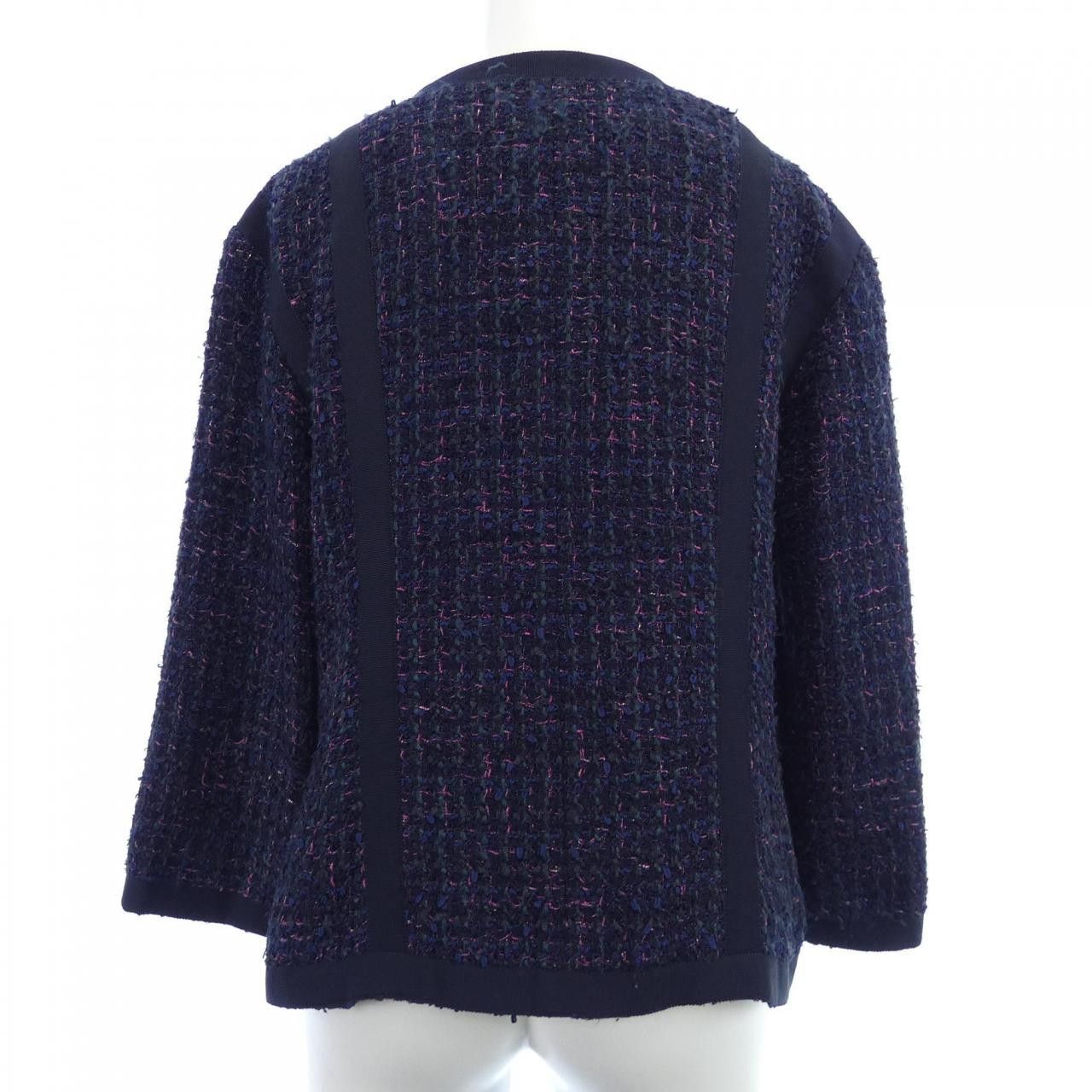 Chanel Chanel Chanel Collarless Jacket Cotton Outerwear P45580V33531 13P DUTY FREE for USA Size ONE SIZE - 2 Thumbnail