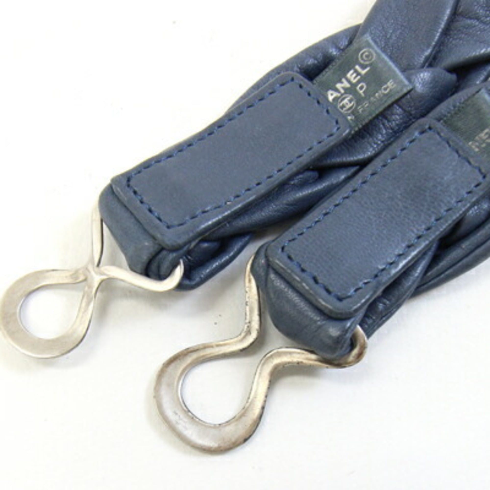 Chanel Chanel Belt, Blue-Gray Leather, 05P, 2005 Model, Old Women's, CHANEL Size ONE SIZE - 3 Thumbnail
