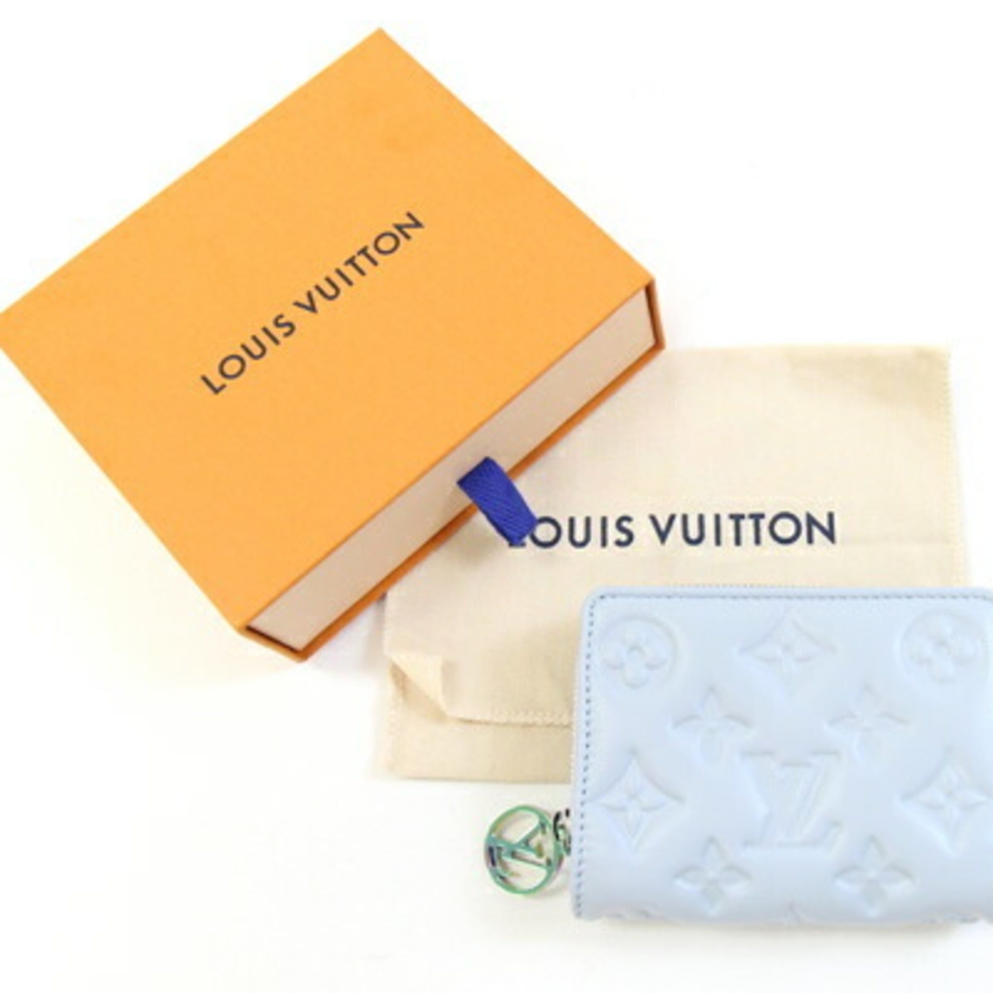 Louis Vuitton Louis Vuitton Monogram Coussin Portefeuille Lou Bifold Wallet M83683 Washed Blue Compact Mini Light Round Women's LOUIS VUITTON Size ONE SIZE - 6 Thumbnail