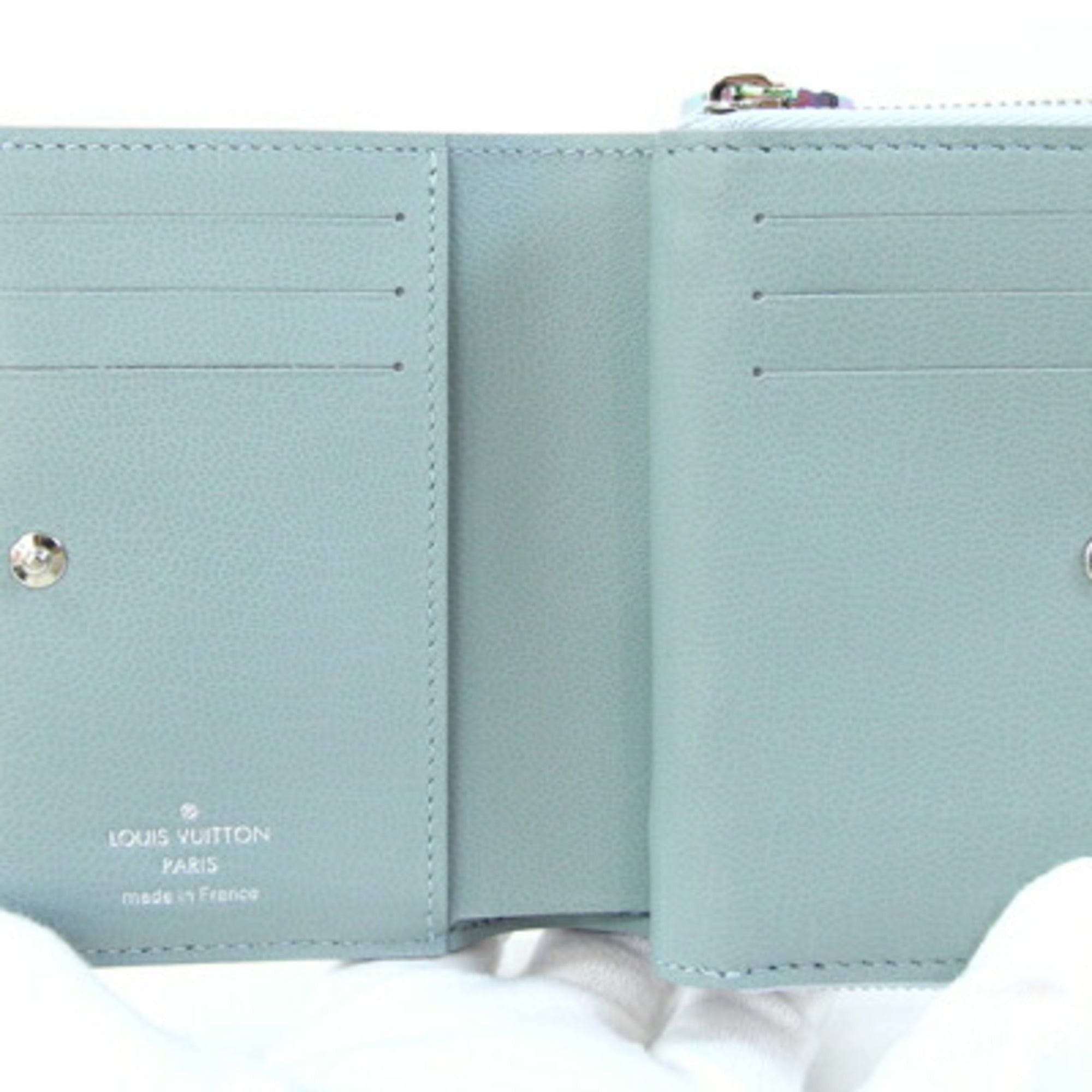 Louis Vuitton Louis Vuitton Monogram Coussin Portefeuille Lou Bifold Wallet M83683 Washed Blue Compact Mini Light Round Women's LOUIS VUITTON Size ONE SIZE - 4 Thumbnail