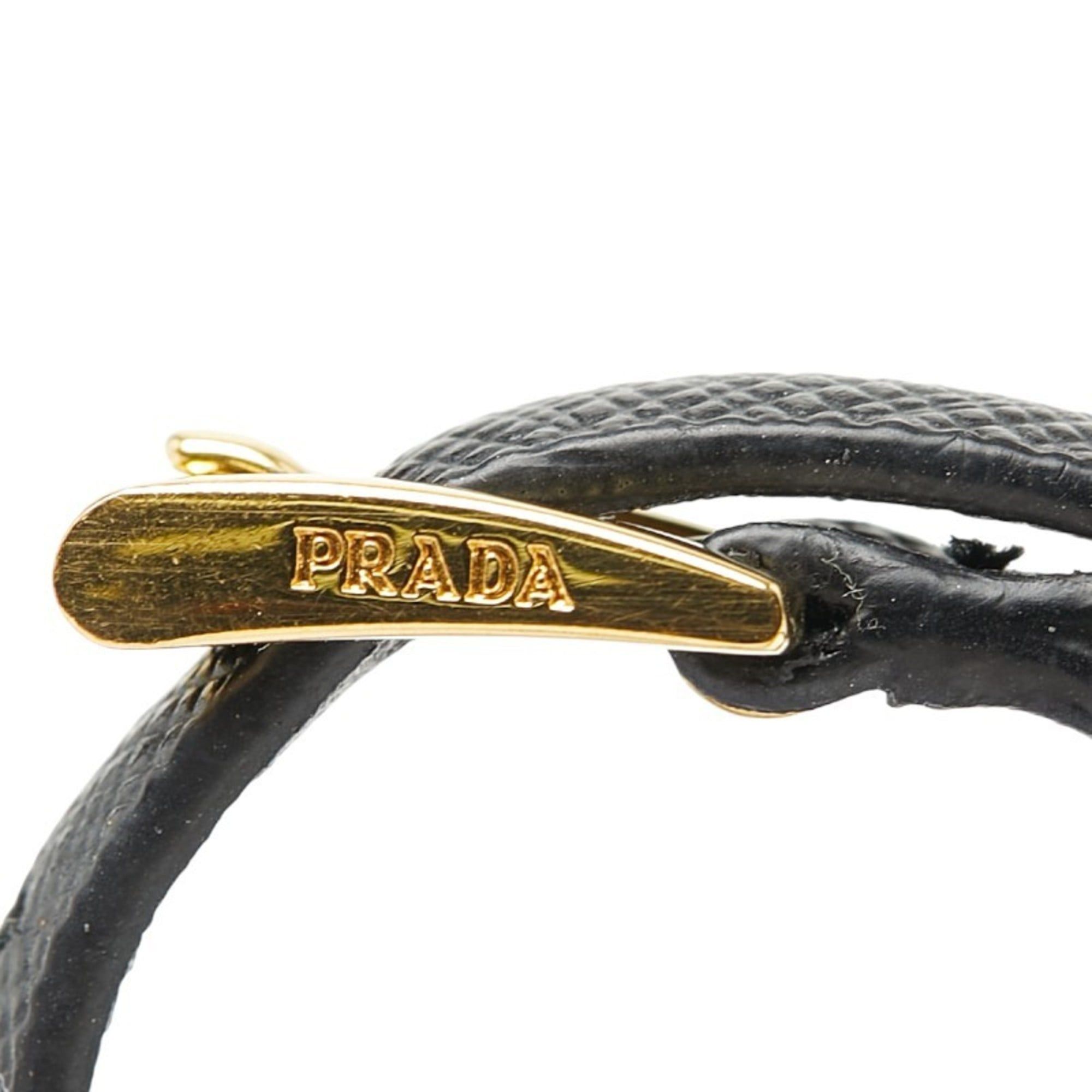 Prada Prada bracelet in black Saffiano leather for women. Size ONE SIZE - 5 Thumbnail