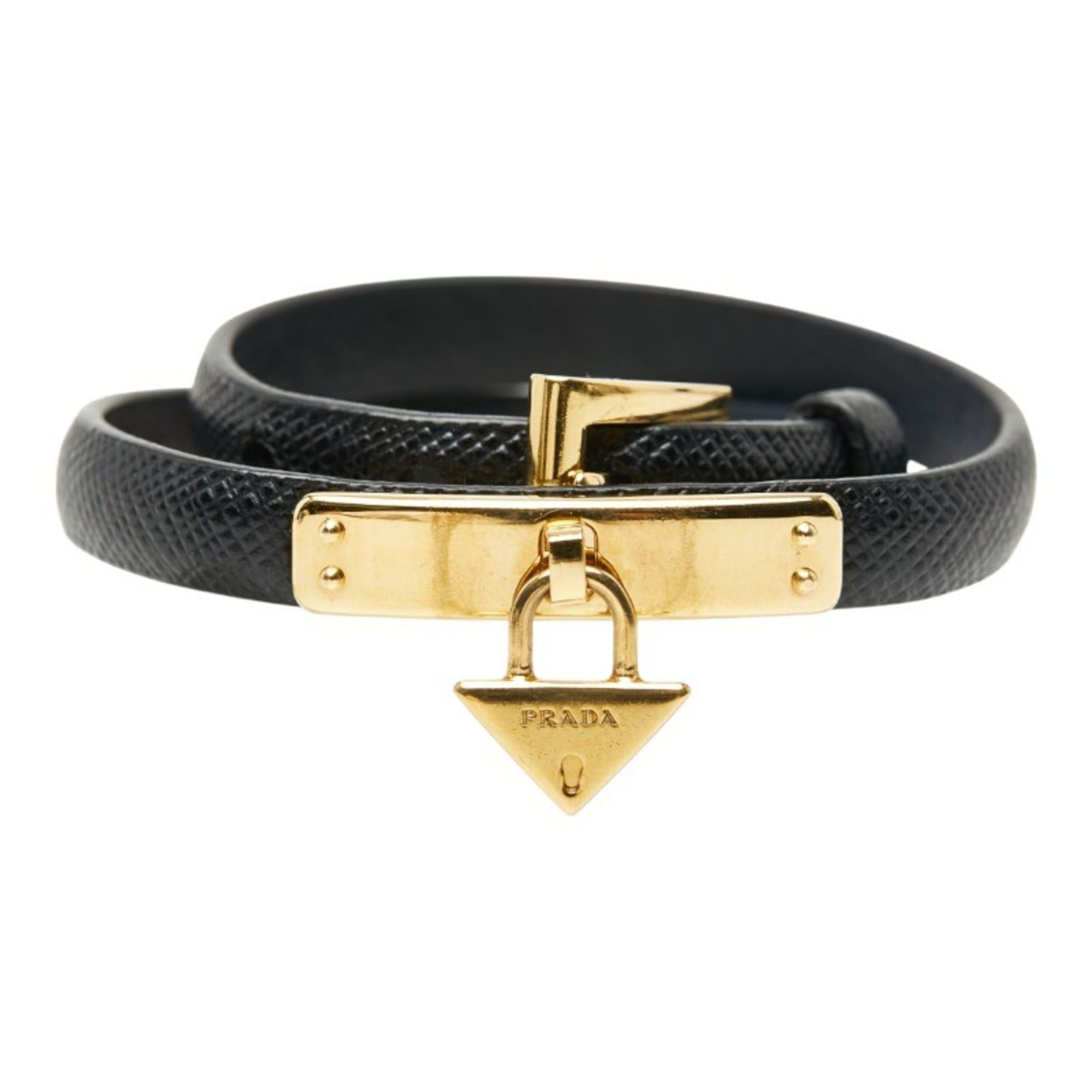 Prada Prada bracelet in black Saffiano leather for women. Size ONE SIZE - 2 Thumbnail