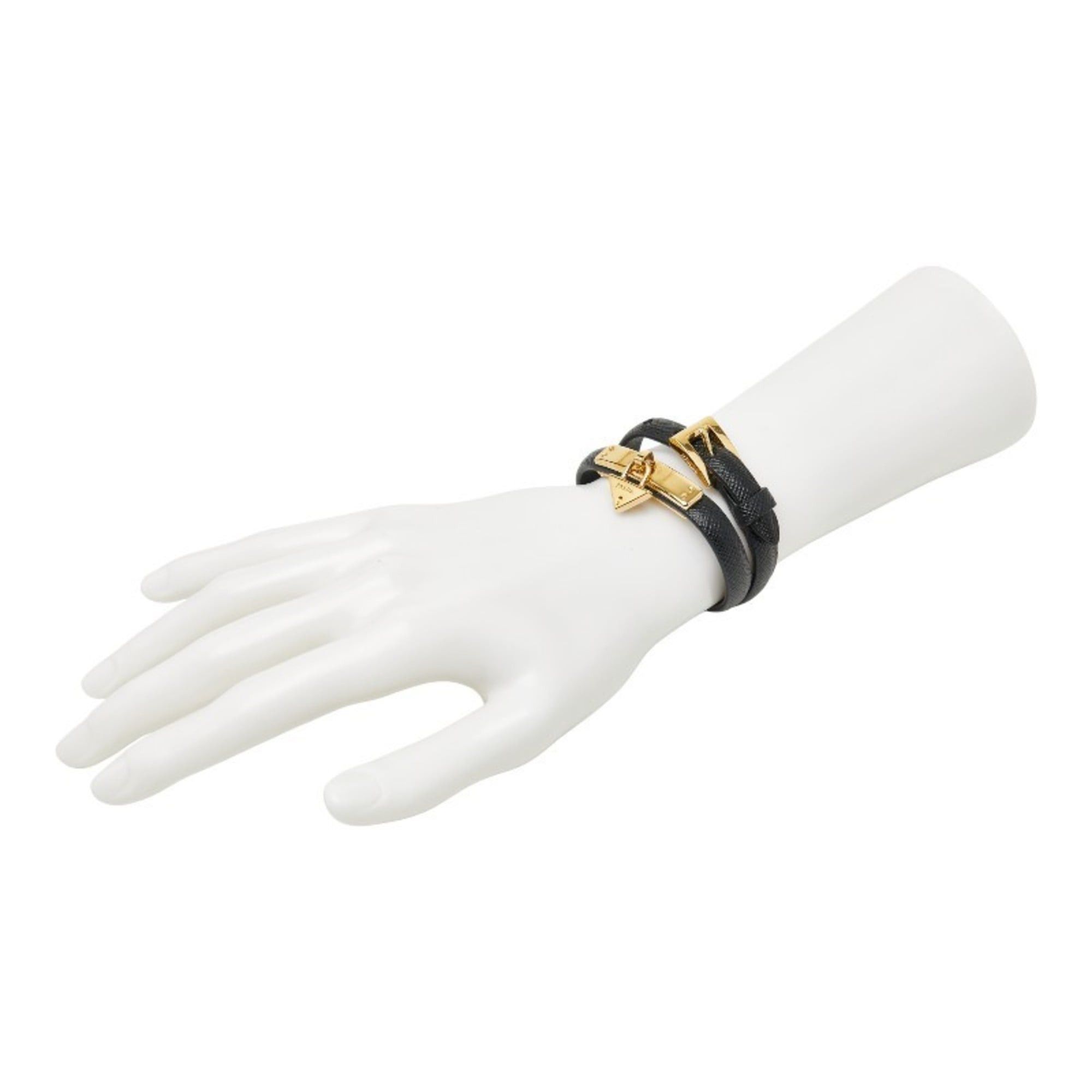 Prada Prada bracelet in black Saffiano leather for women. Size ONE SIZE - 7 Thumbnail