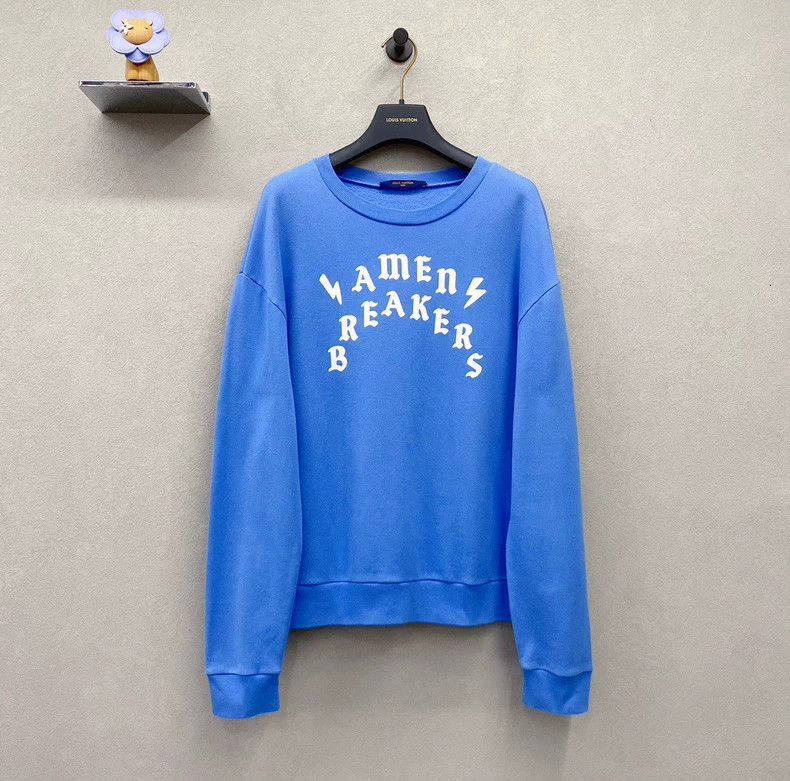 Louis Vuitton Louis Vuitton Blue Printed Sweatshirt Size US M / EU 48-50 / 2 - 2 Thumbnail