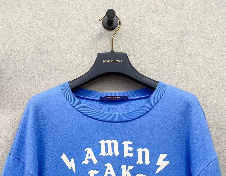 Louis Vuitton Louis Vuitton Blue Printed Sweatshirt Size US M / EU 48-50 / 2 - 5 Thumbnail