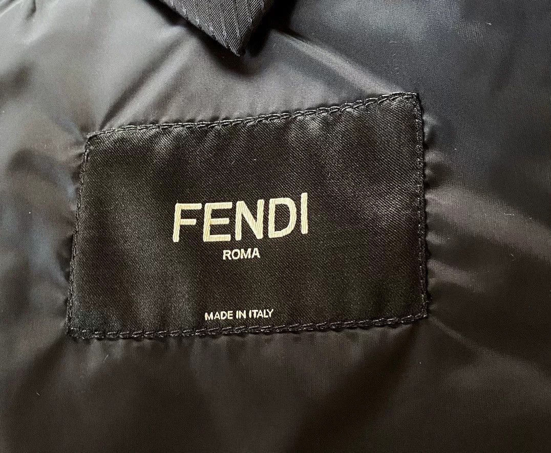 Fendi Fendi Men's Striped Black Down Coat Size US XL / EU 56 / 4 - 5 Thumbnail