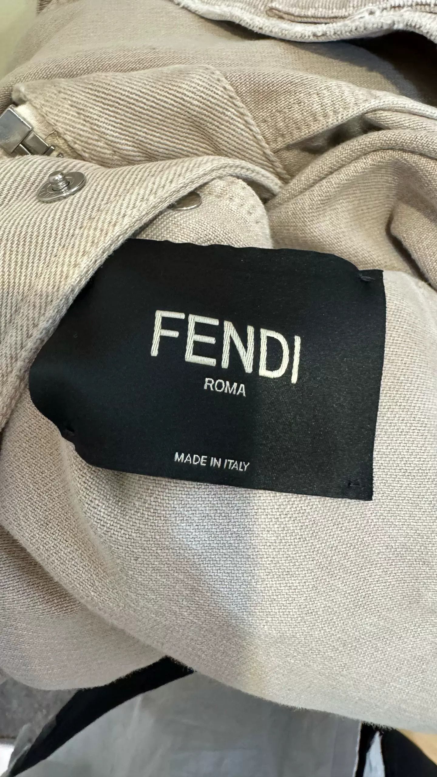 Fendi Fendi Men's Beige Casual Jacket Size US L / EU 52-54 / 3 - 4 Thumbnail