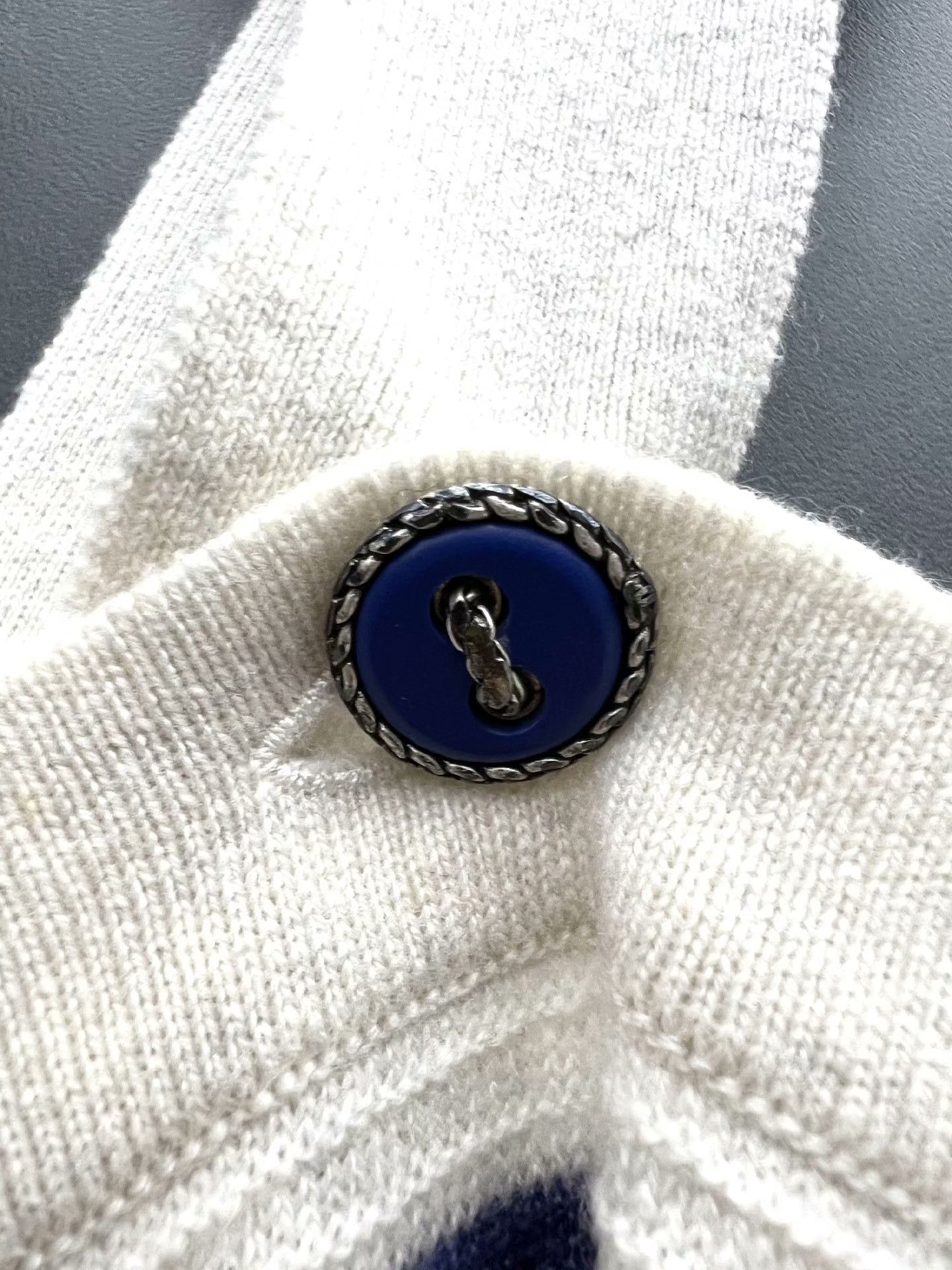 Chanel Chanel Runway Blue Stripe Cashmere Jumpsuit Size US 36 / EU 52 - 4 Thumbnail