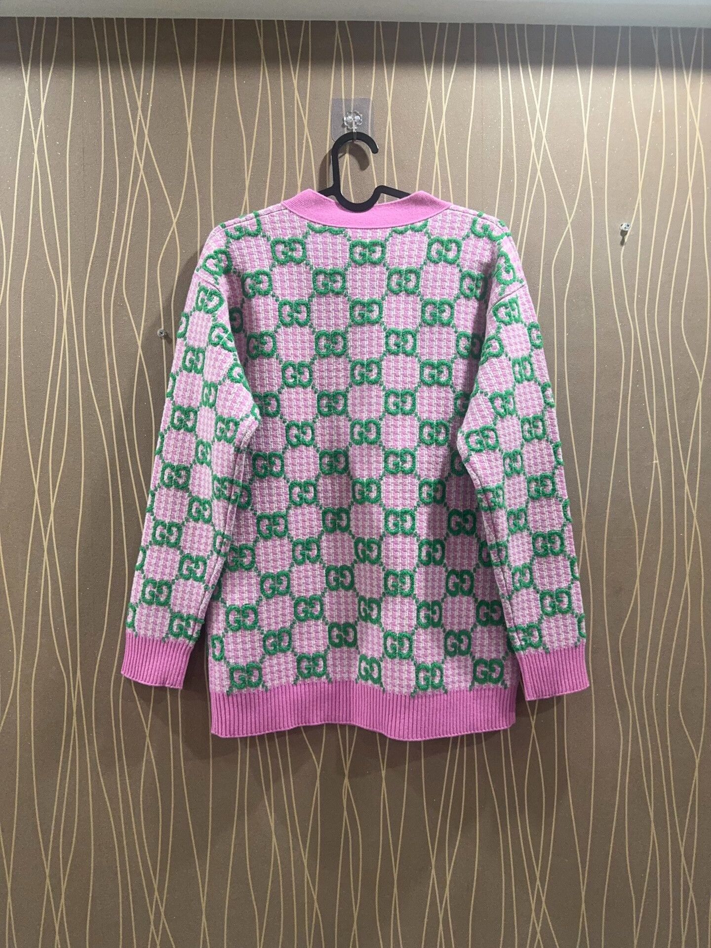 Gucci Gucci Pink Monogram Wool Cardigan XS Size US XS / EU 42 / 0 - 2 Thumbnail