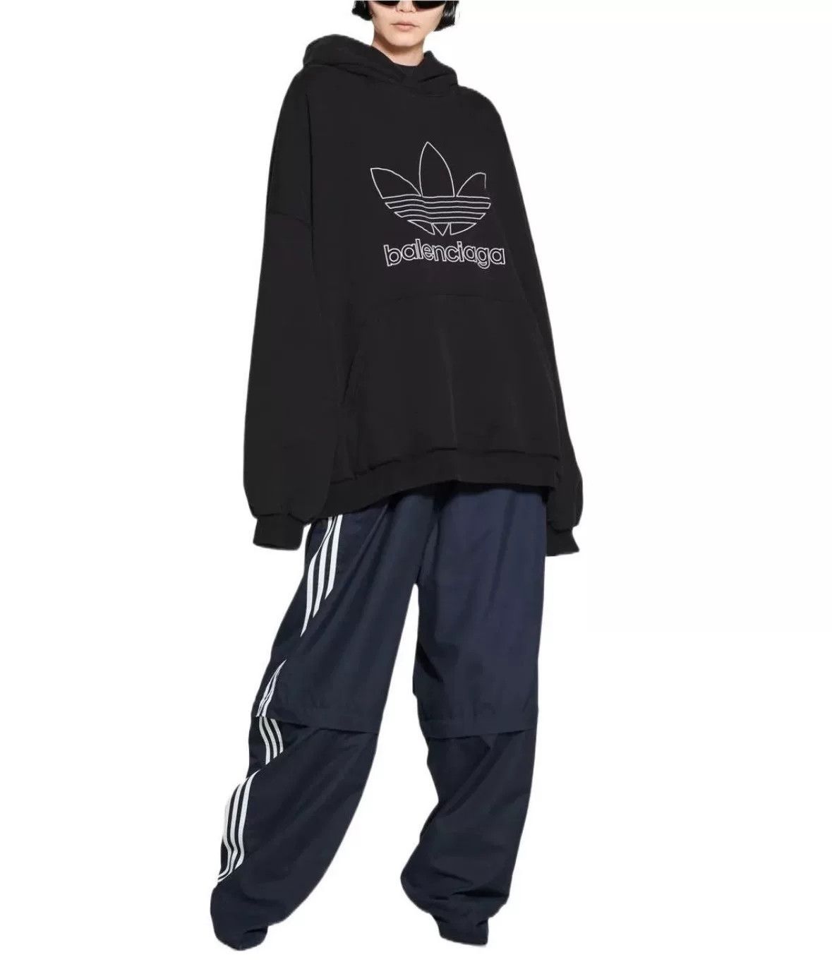 Balenciaga Balenciaga x adidas 23SS Embroidered Hoodie Size US M / EU 48-50 / 2 - 2 Thumbnail