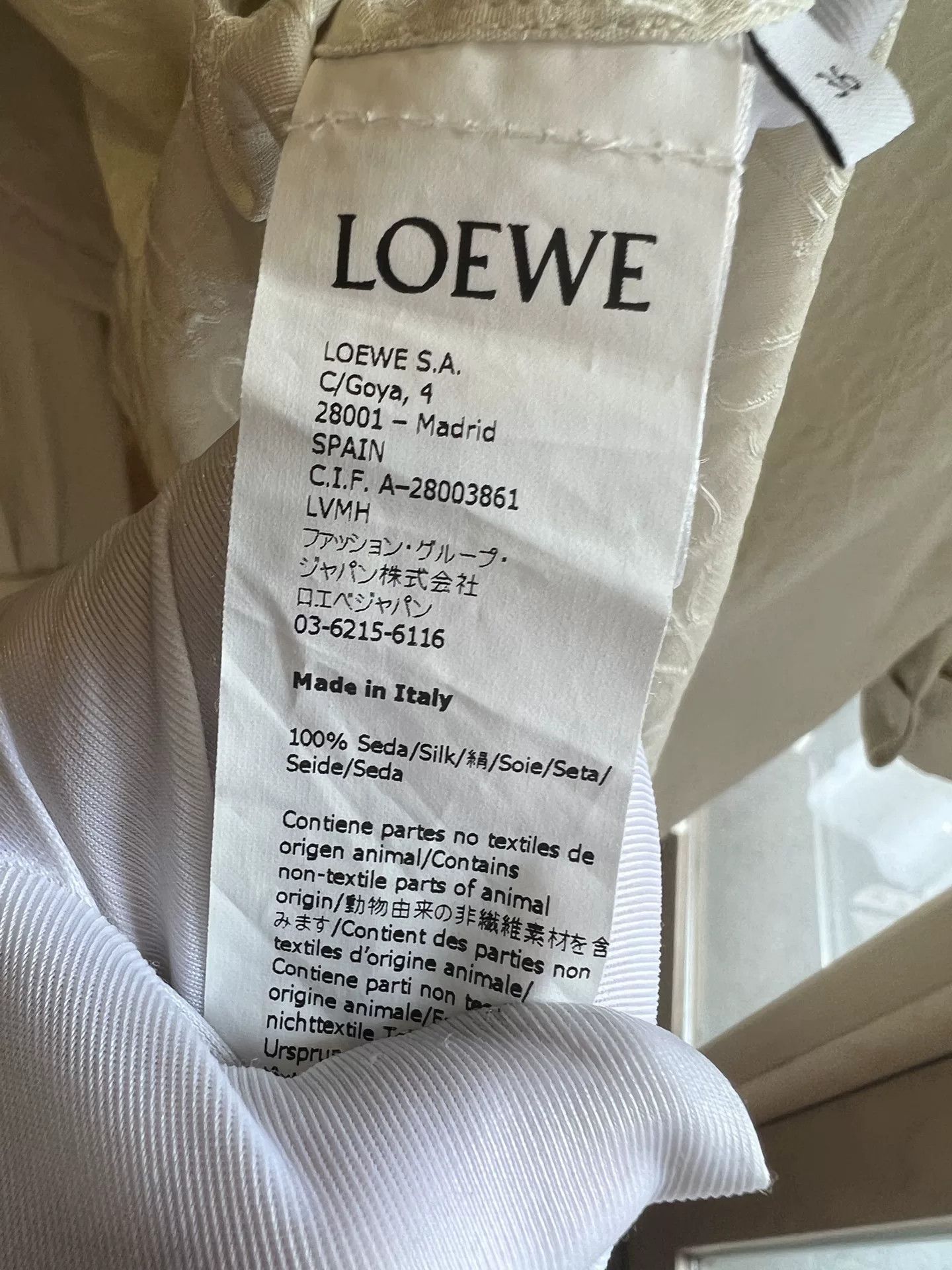 Loewe Loewe Beige Silk Embroidered Shirt Dress Size US S / EU 44-46 / 1 - 8 Thumbnail