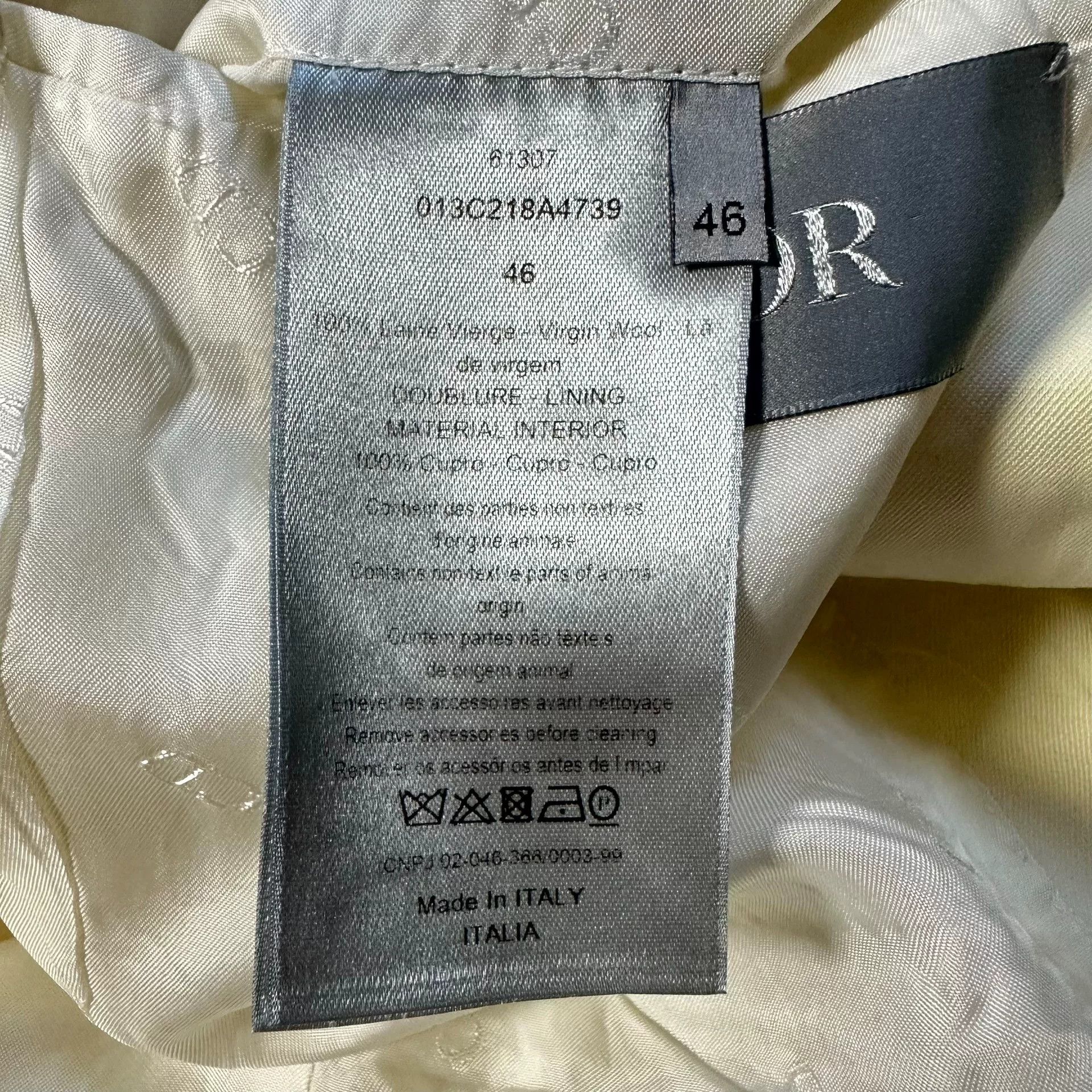 Dior Dior White Wool Blazer with Crystal Bee Size US L / EU 52-54 / 3 - 5 Thumbnail