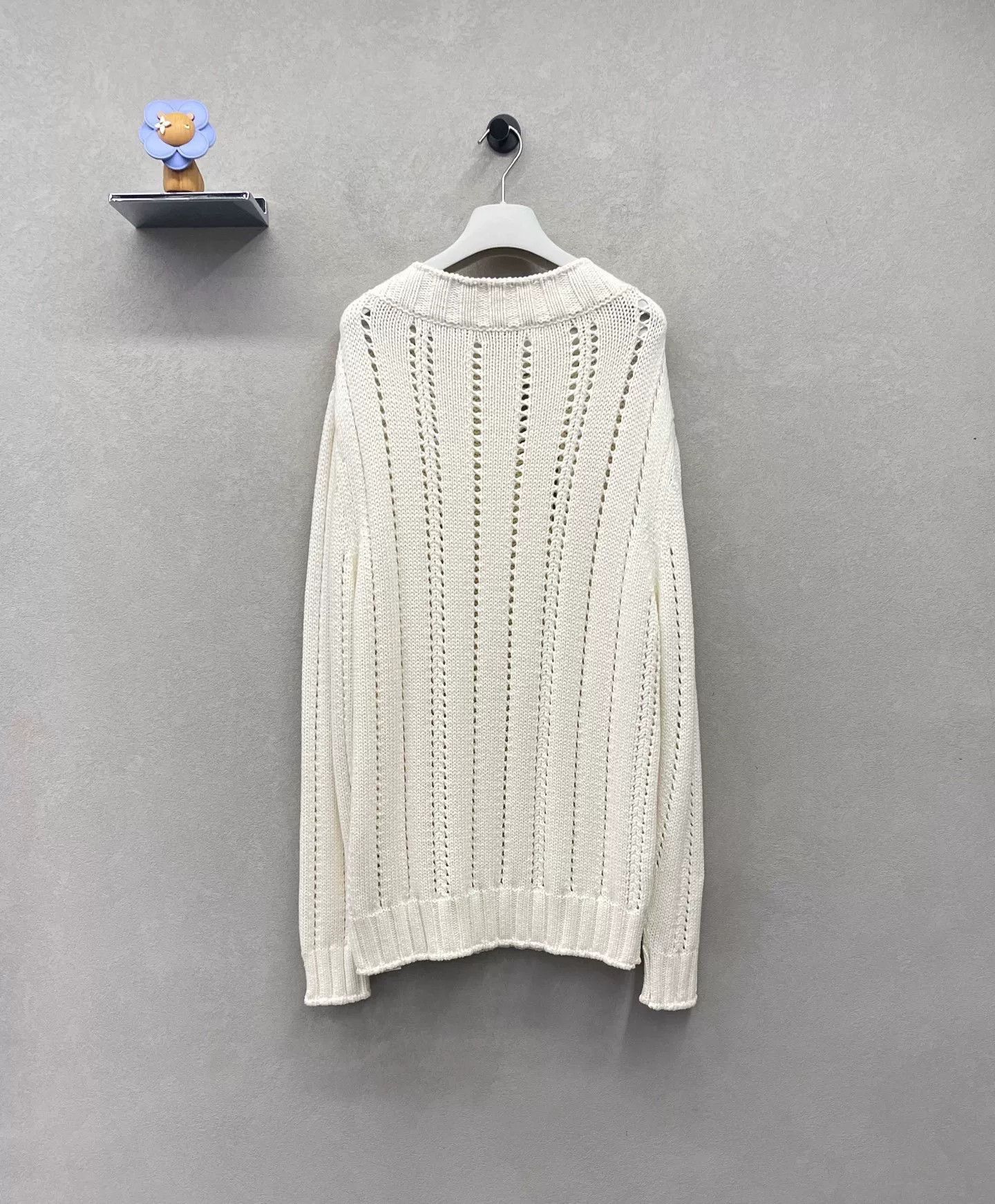 Hermes Hermès Beige Hollow Knit Sweater Size US M / EU 48-50 / 2 - 2 Thumbnail