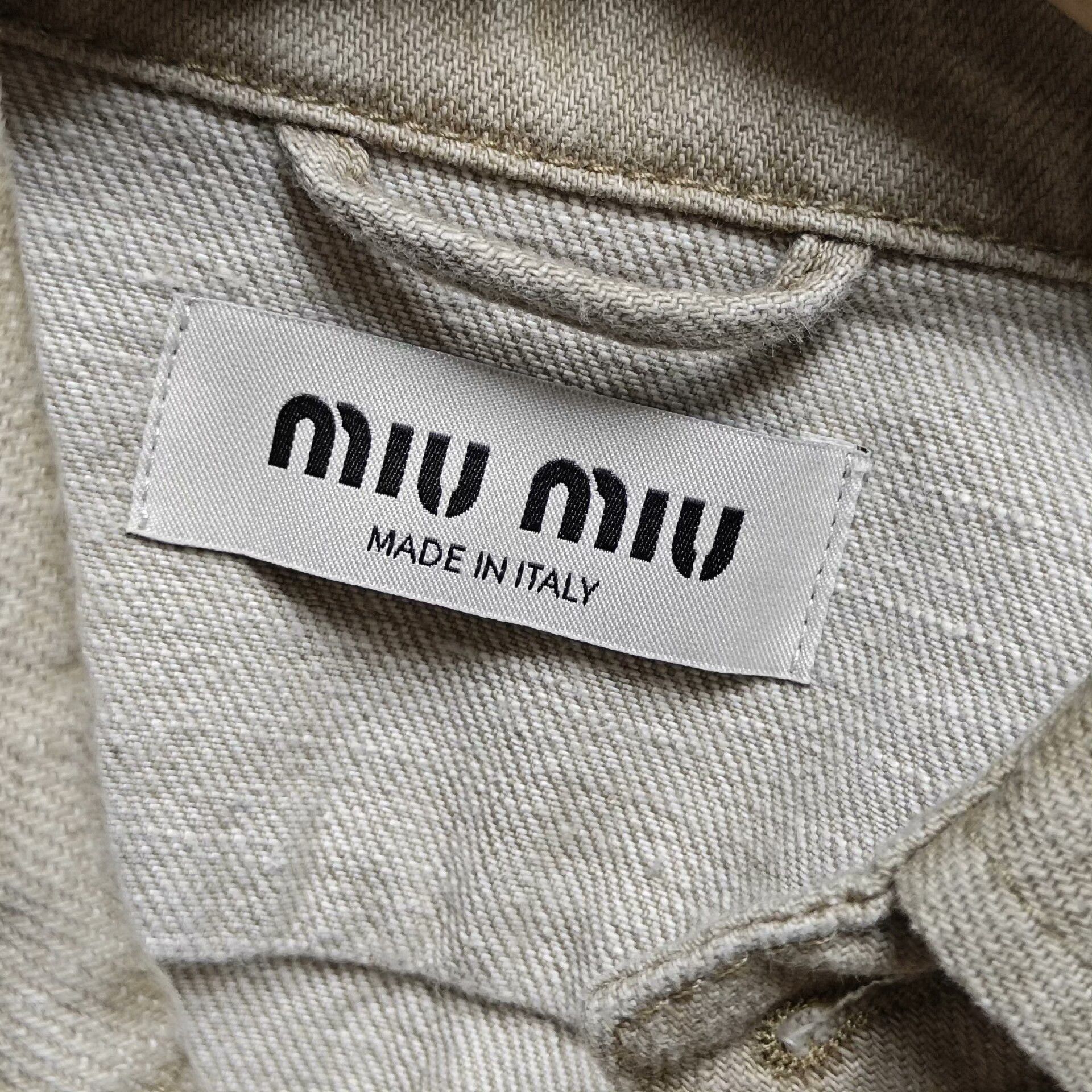 Miu Miu miu miu khaki denim jacket autumn winter Size US S / EU 44-46 / 1 - 3 Thumbnail