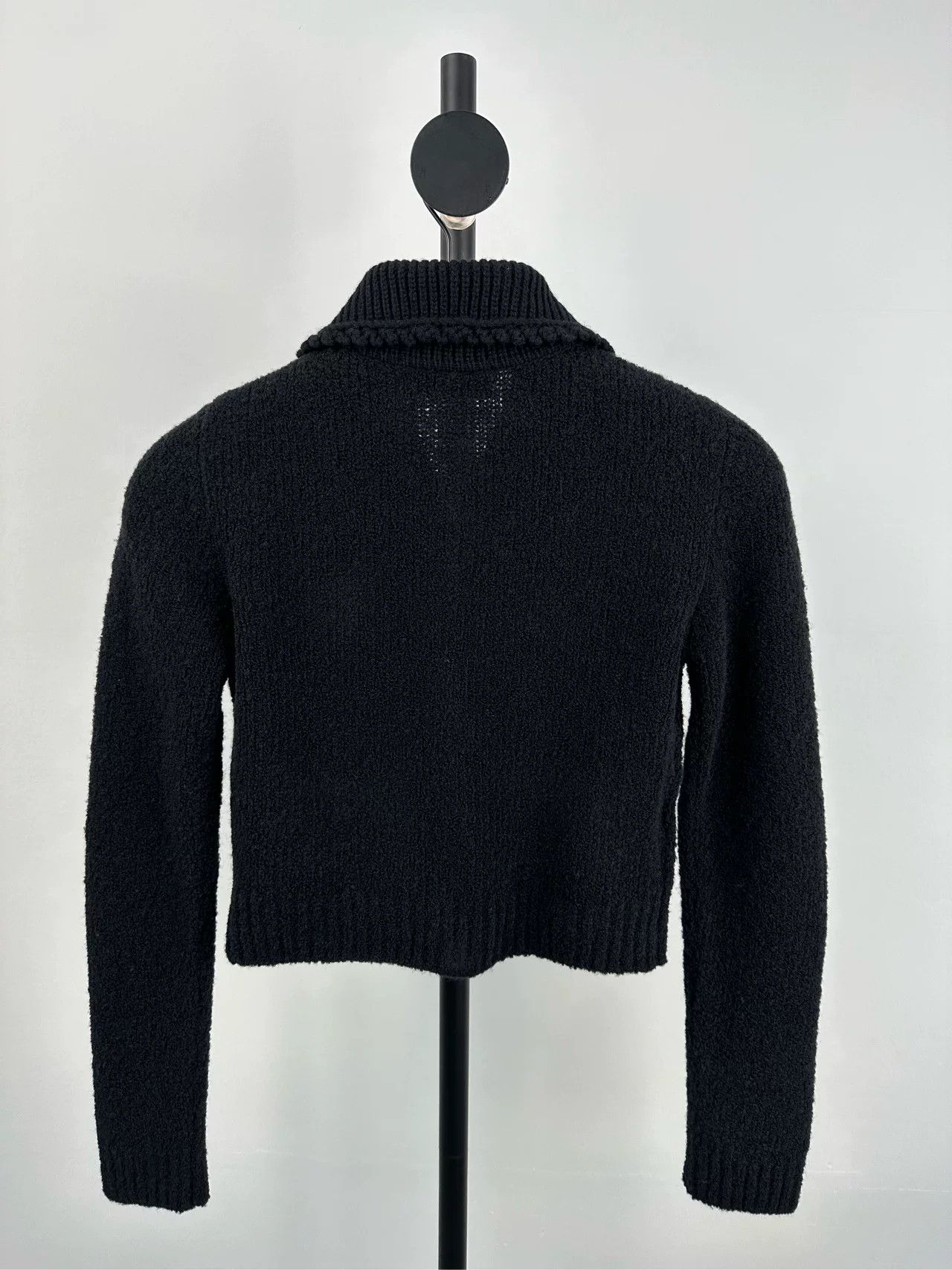Miu Miu black knit cardigan with collar Size US S / EU 44-46 / 1 - 2 Thumbnail