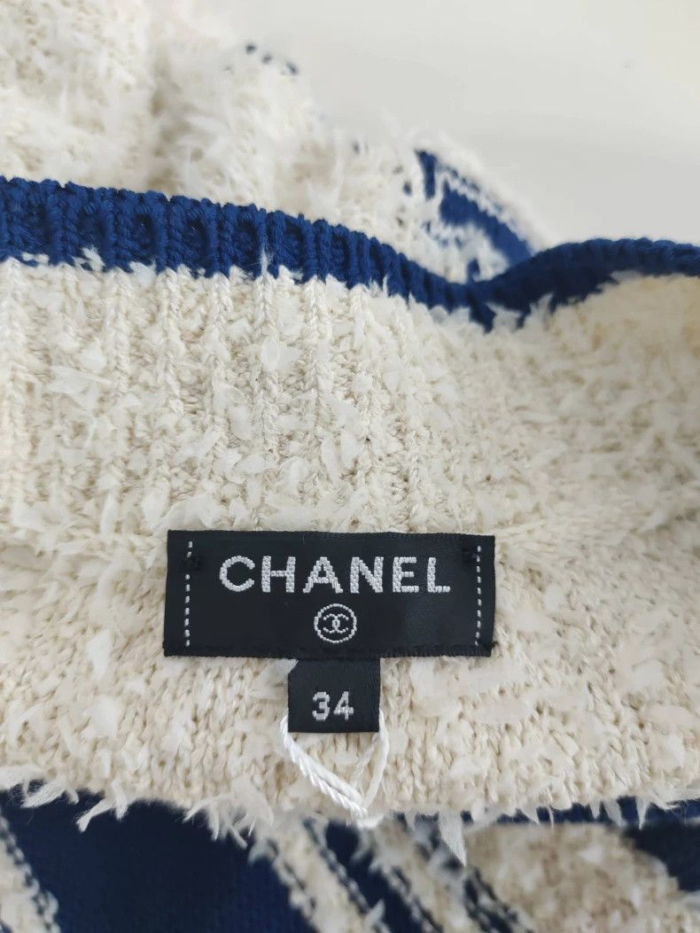 Chanel Chanel Cruise Line White Blue Letter Skirt Size US 34 / EU 50 - 3 Thumbnail
