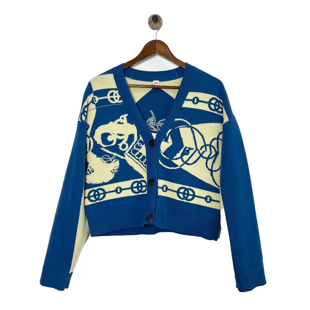 Hermes Hermes Blue Limited Print Sweater Size US S / EU 44-46 / 1 - 3 Thumbnail