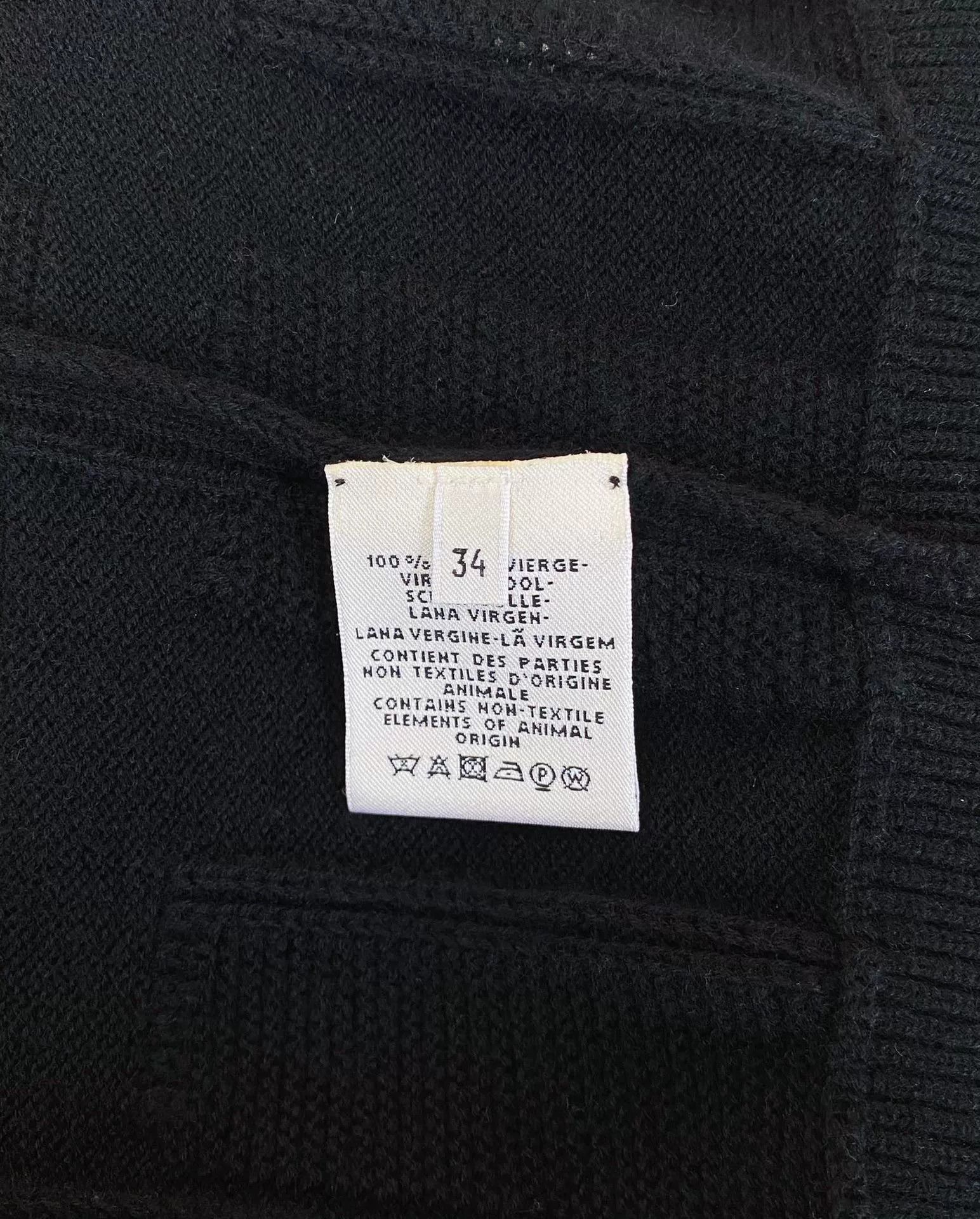 Hermes Hermès Black Wool Cardigan Size 34 Size US XS / EU 42 / 0 - 6 Thumbnail