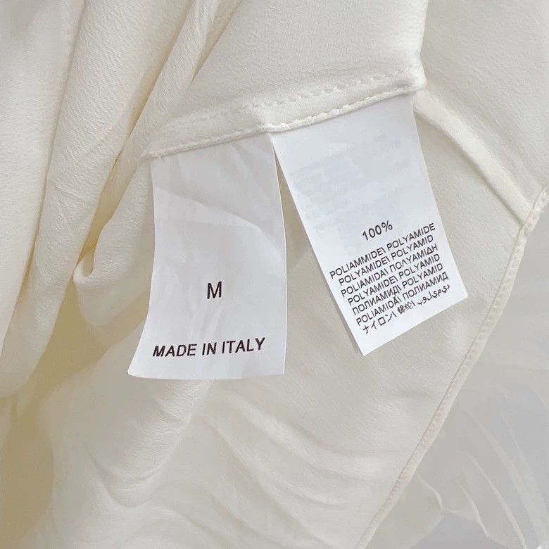 Brunello Cucinelli Brunello Cucinelli White Mesh V-Neck Top Size US M / EU 48-50 / 2 - 8 Thumbnail