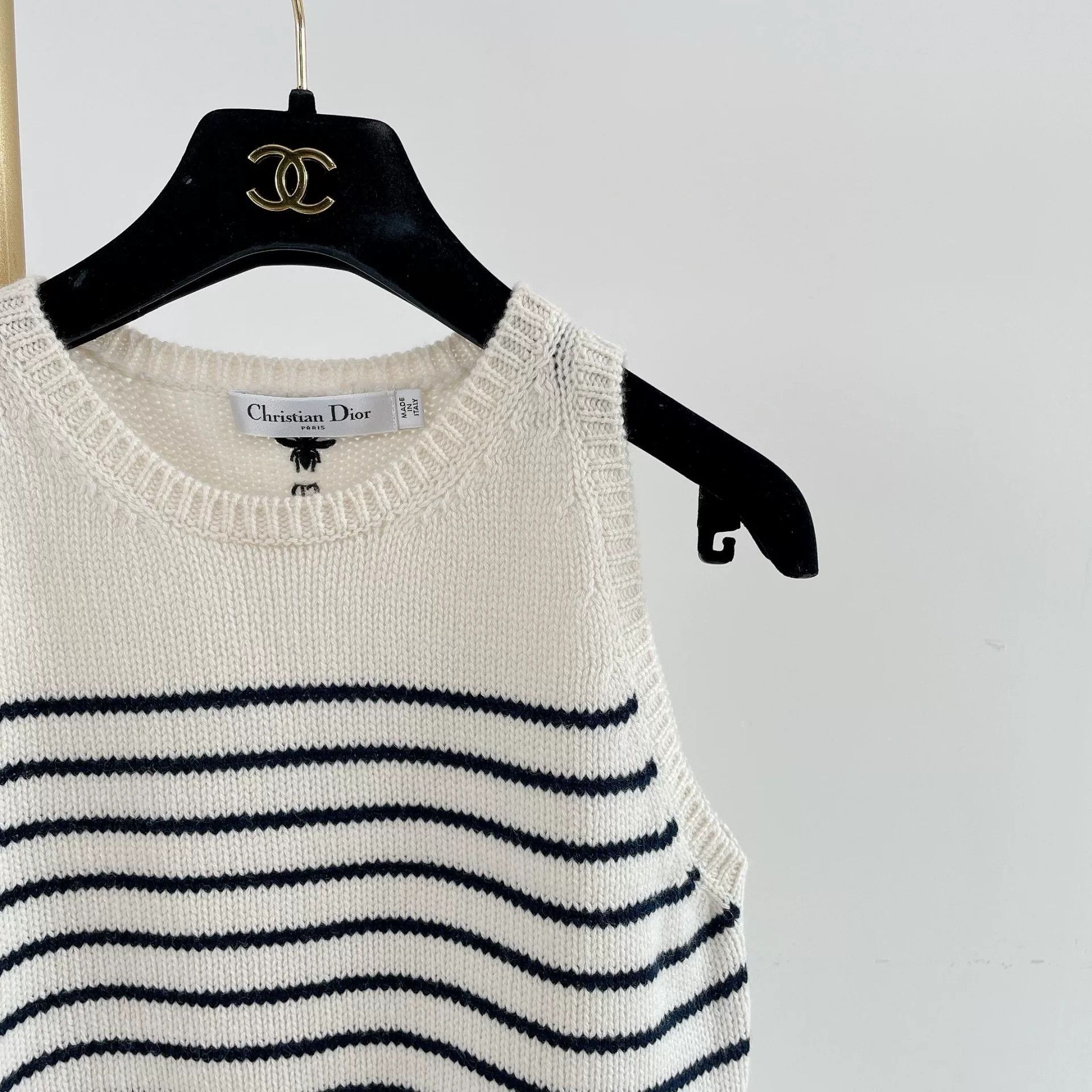 Dior Christian Dior Striped Sleeveless Top Size US M / EU 48-50 / 2 - 3 Thumbnail