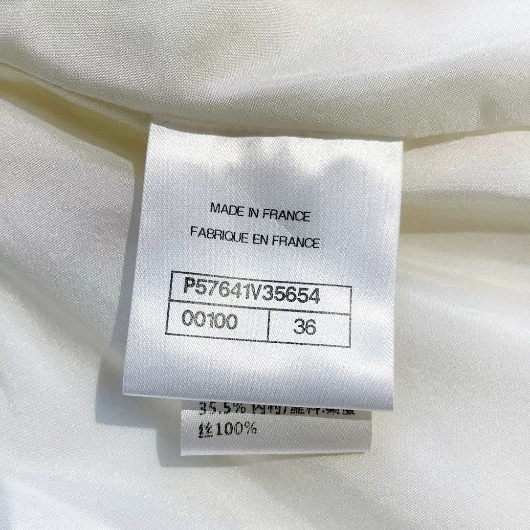 Chanel Chanel White Wide-Leg Pants Size US 36 / EU 52 - 7 Thumbnail
