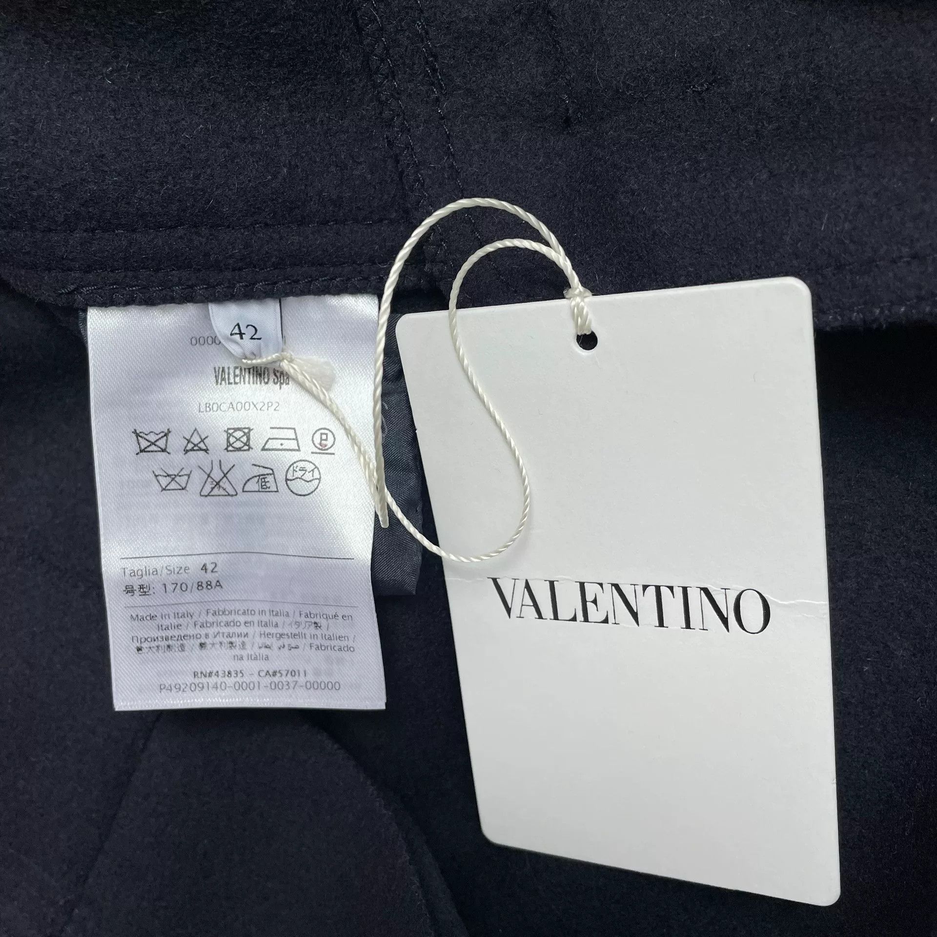 Valentino Valentino Navy Wool Long Coat Size US S / EU 44-46 / 1 - 6 Thumbnail