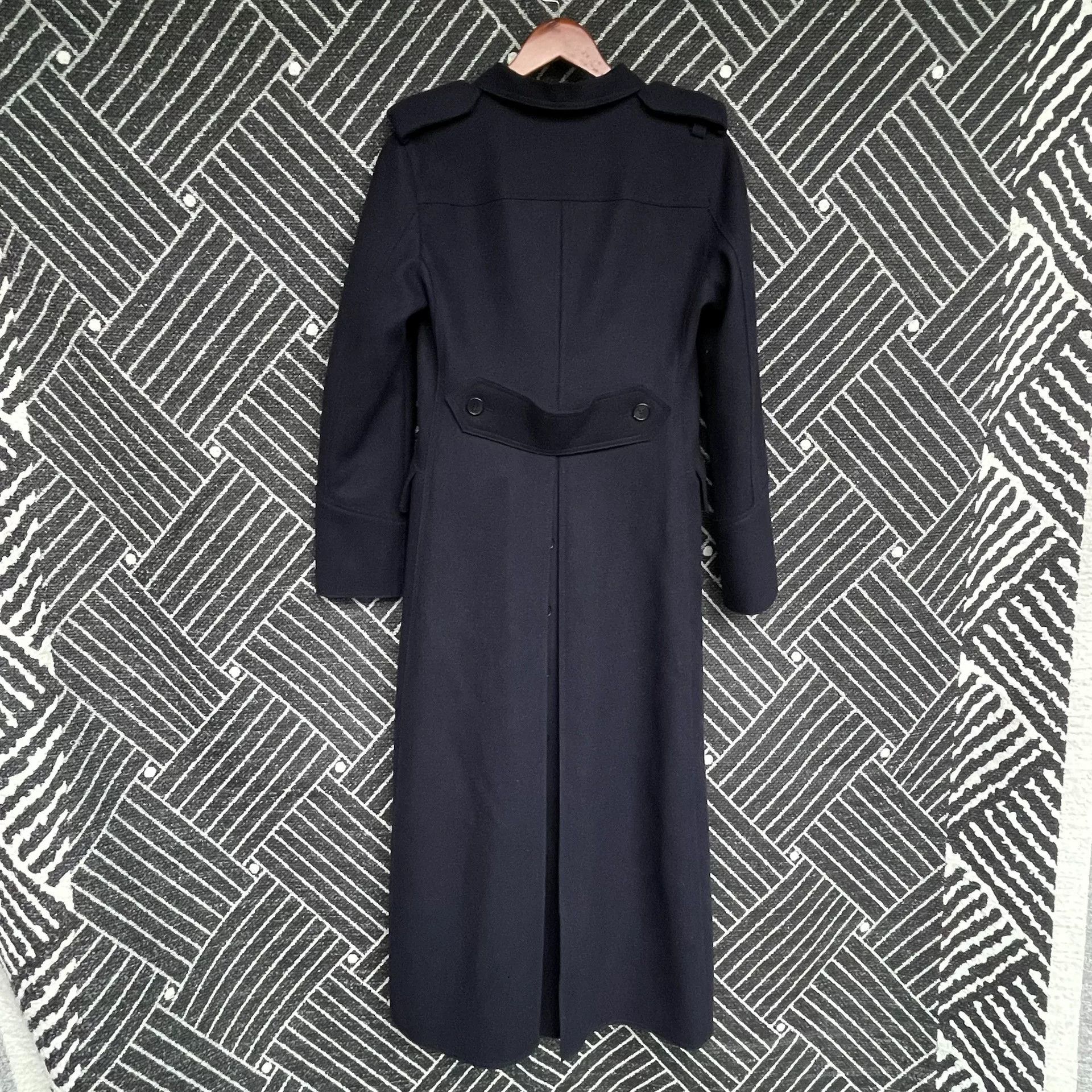 Valentino Valentino Navy Wool Long Coat Size US S / EU 44-46 / 1 - 2 Thumbnail