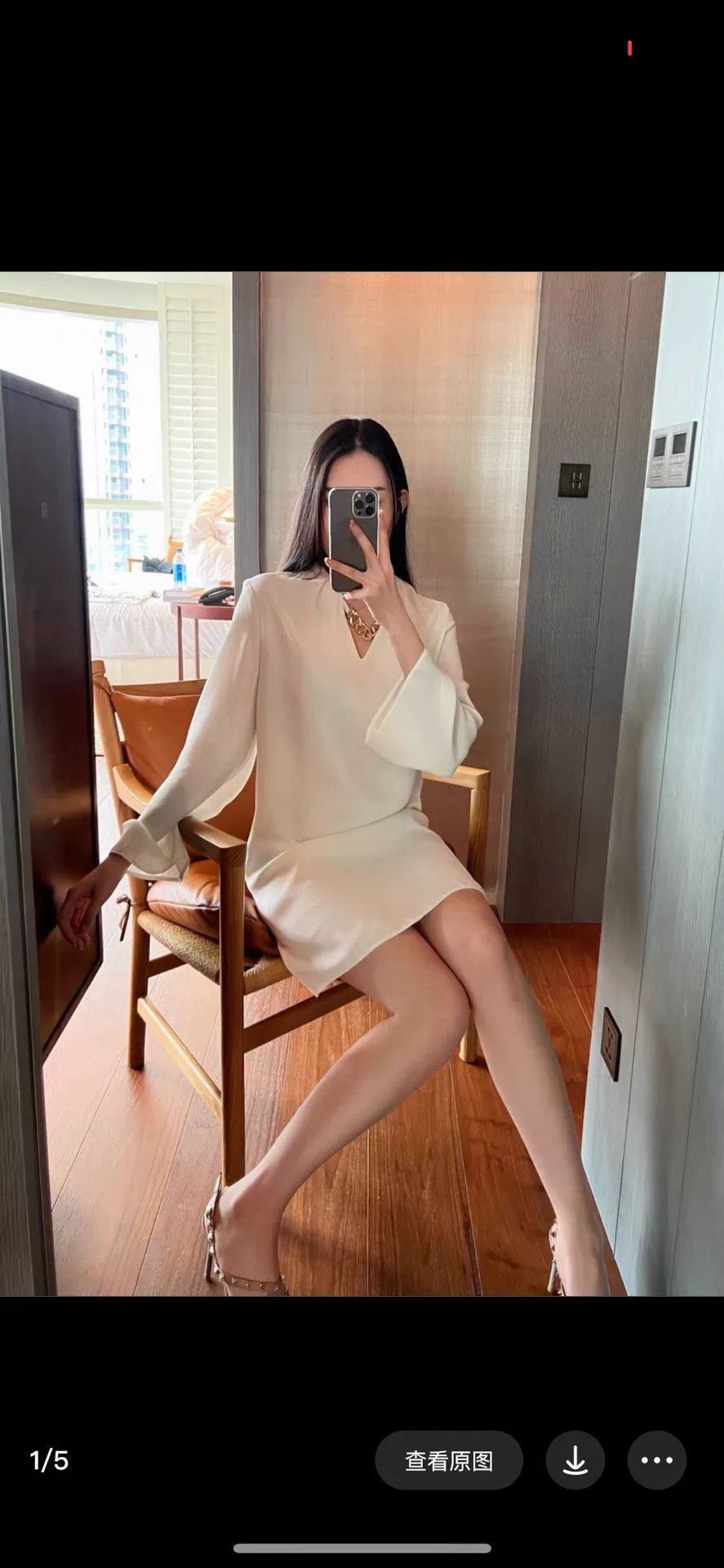 Valentino Valentino Silk Long Sleeve Dress Size US M / EU 48-50 / 2 - 7 Thumbnail