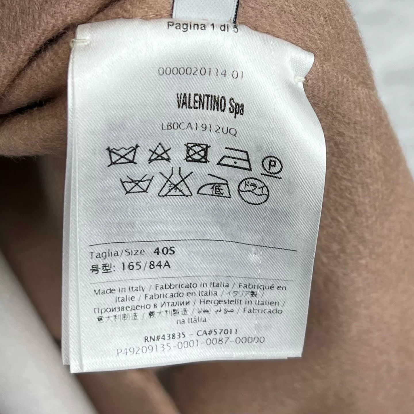 Valentino Valentino Pink Lapel Long Coat S Size US S / EU 44-46 / 1 - 5 Thumbnail