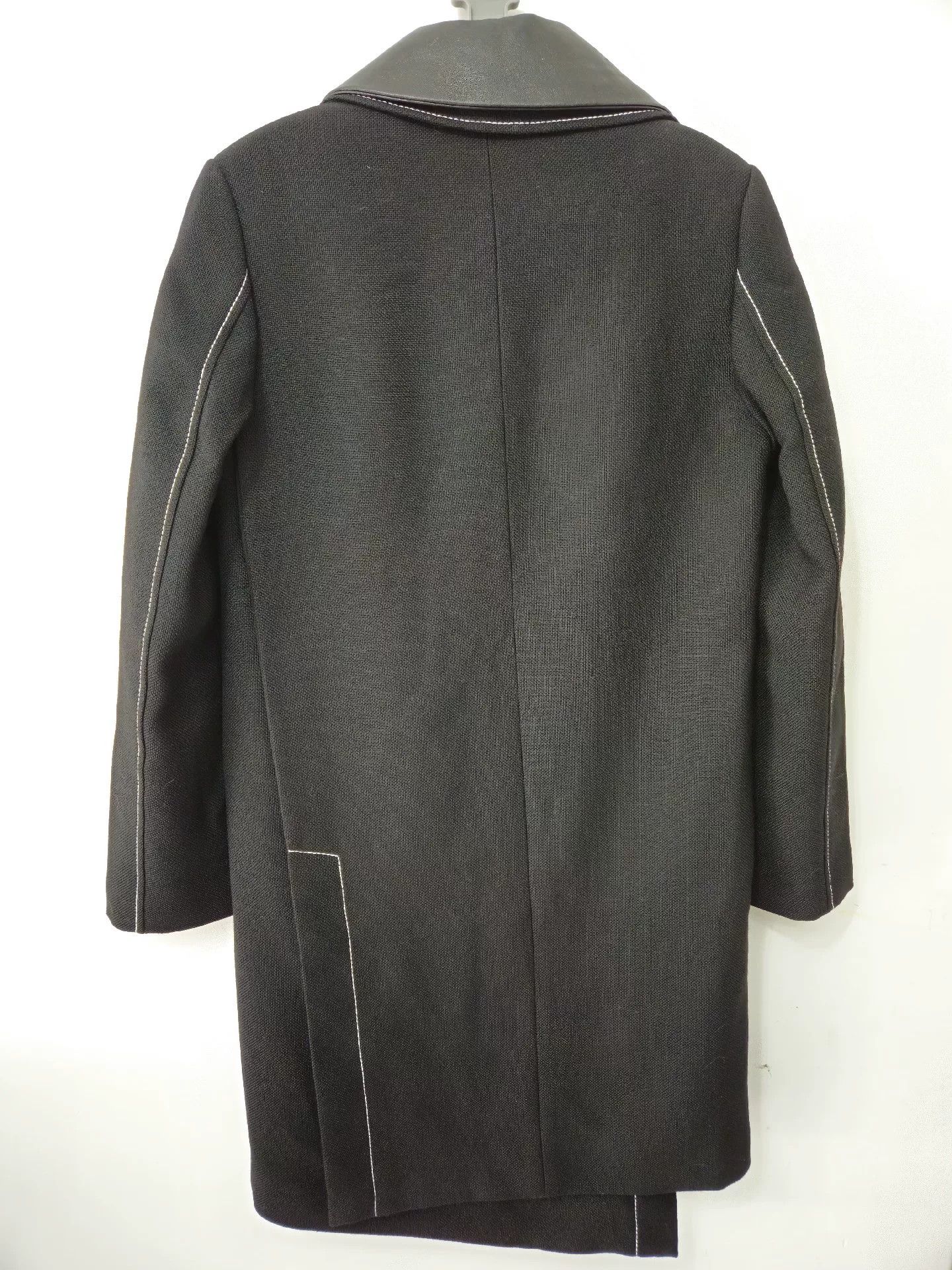 Valentino Valentino Deconstructed Leather Collar Coat Size US L / EU 52-54 / 3 - 3 Thumbnail