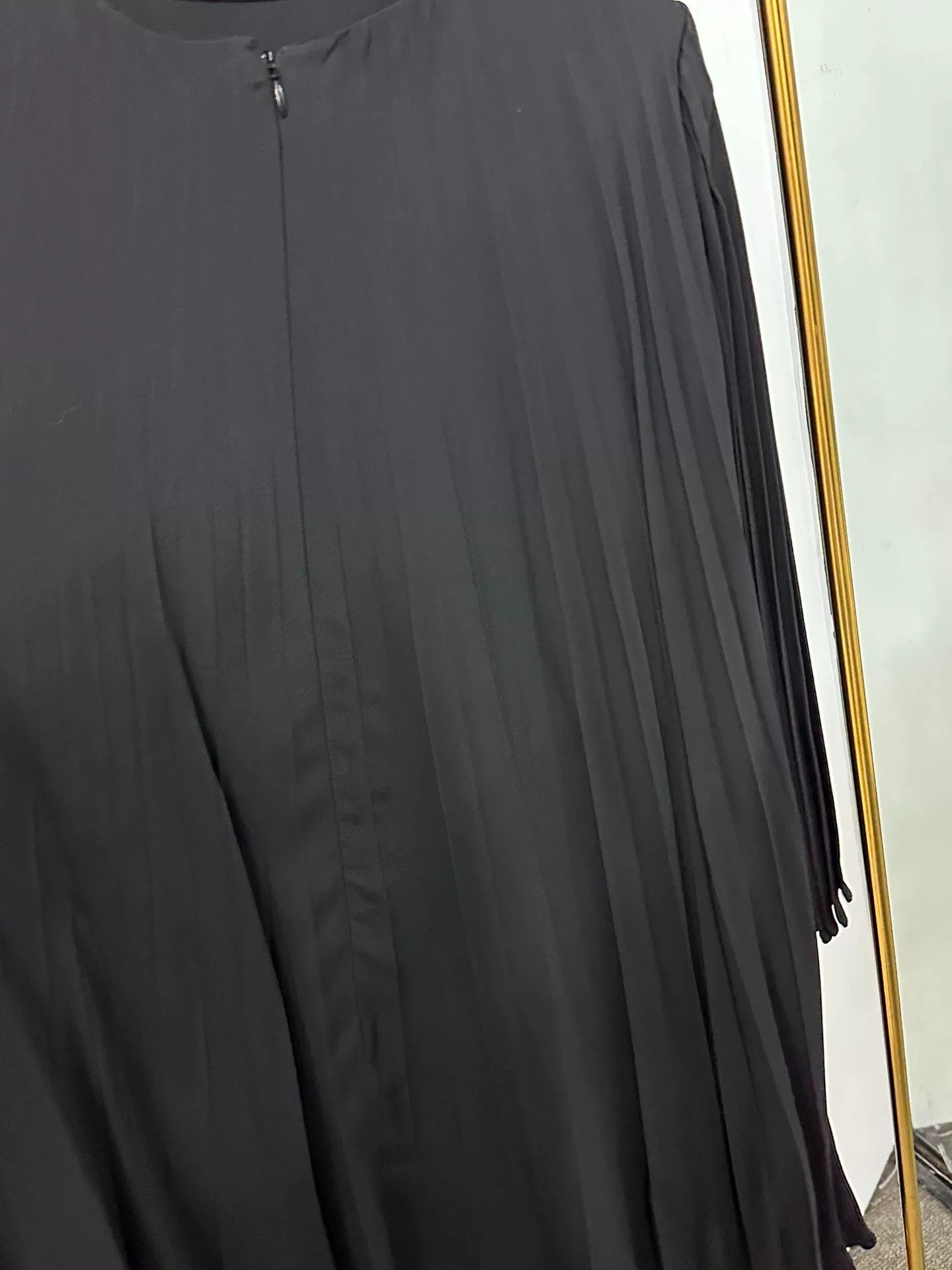 Valentino Valentino Black Pleated Panel Dress Size US 38 / EU 54 - 3 Thumbnail