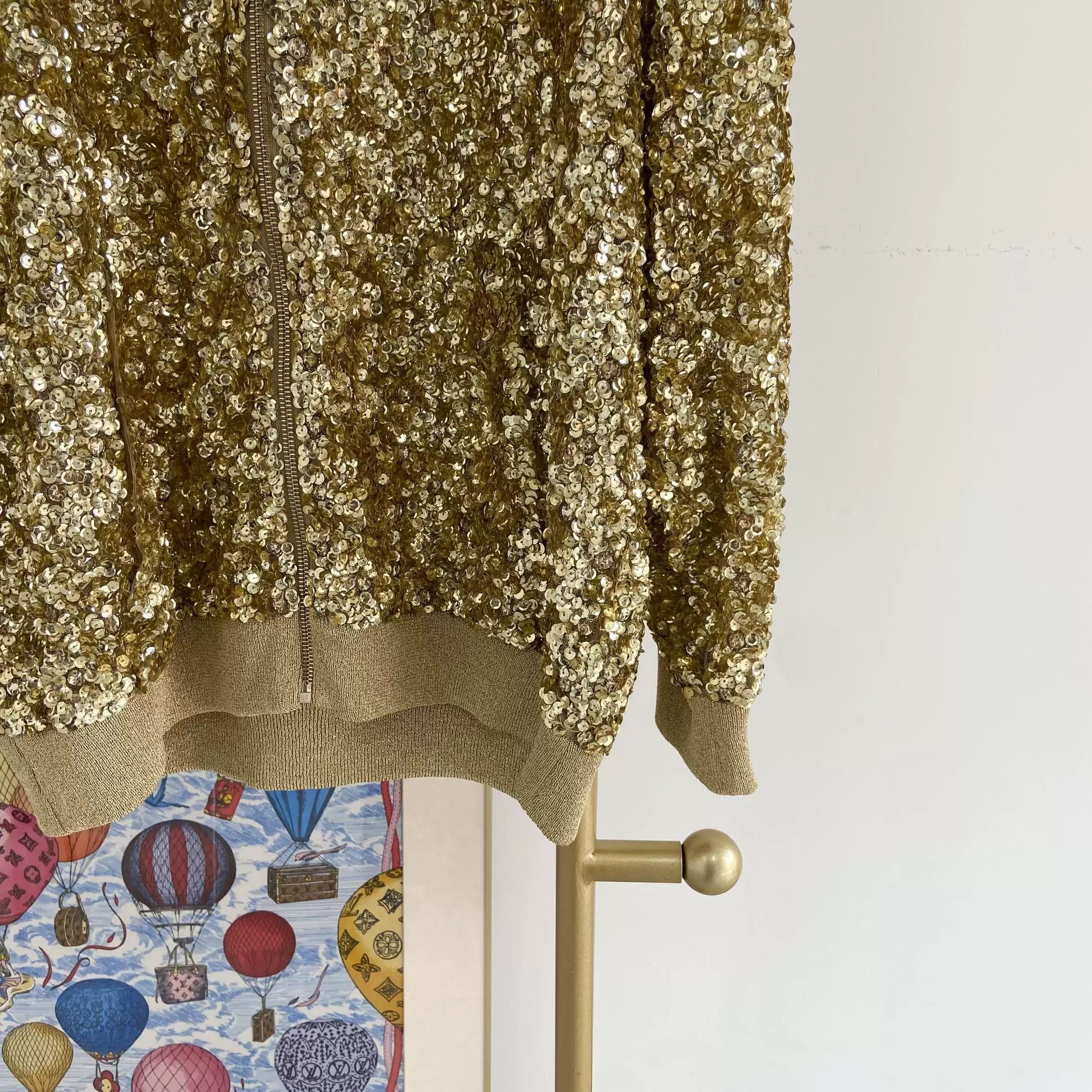 Valentino Valentino Gold Sequin Embellished Jacket Size US S / EU 44-46 / 1 - 4 Thumbnail
