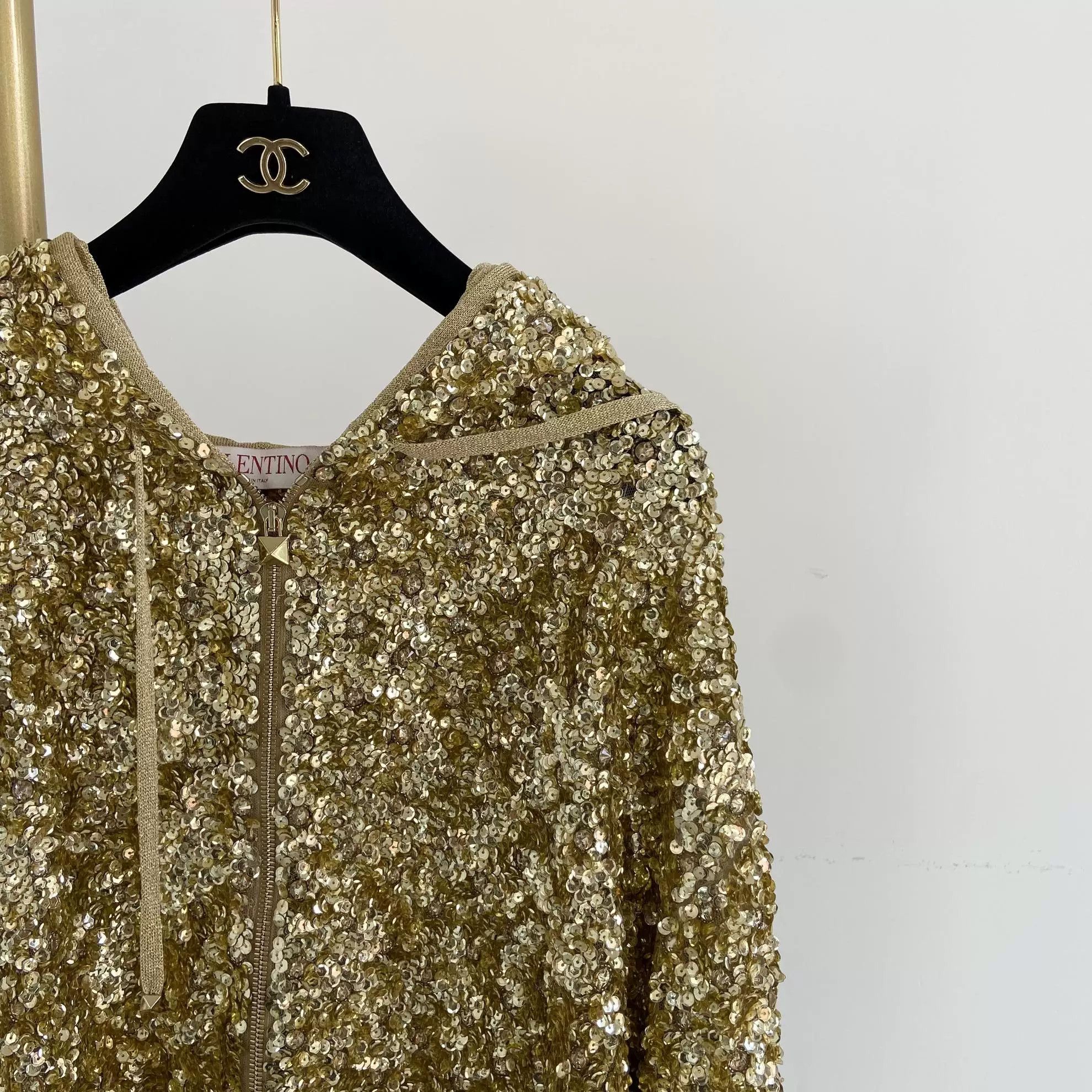 Valentino Valentino Gold Sequin Embellished Jacket Size US S / EU 44-46 / 1 - 3 Thumbnail