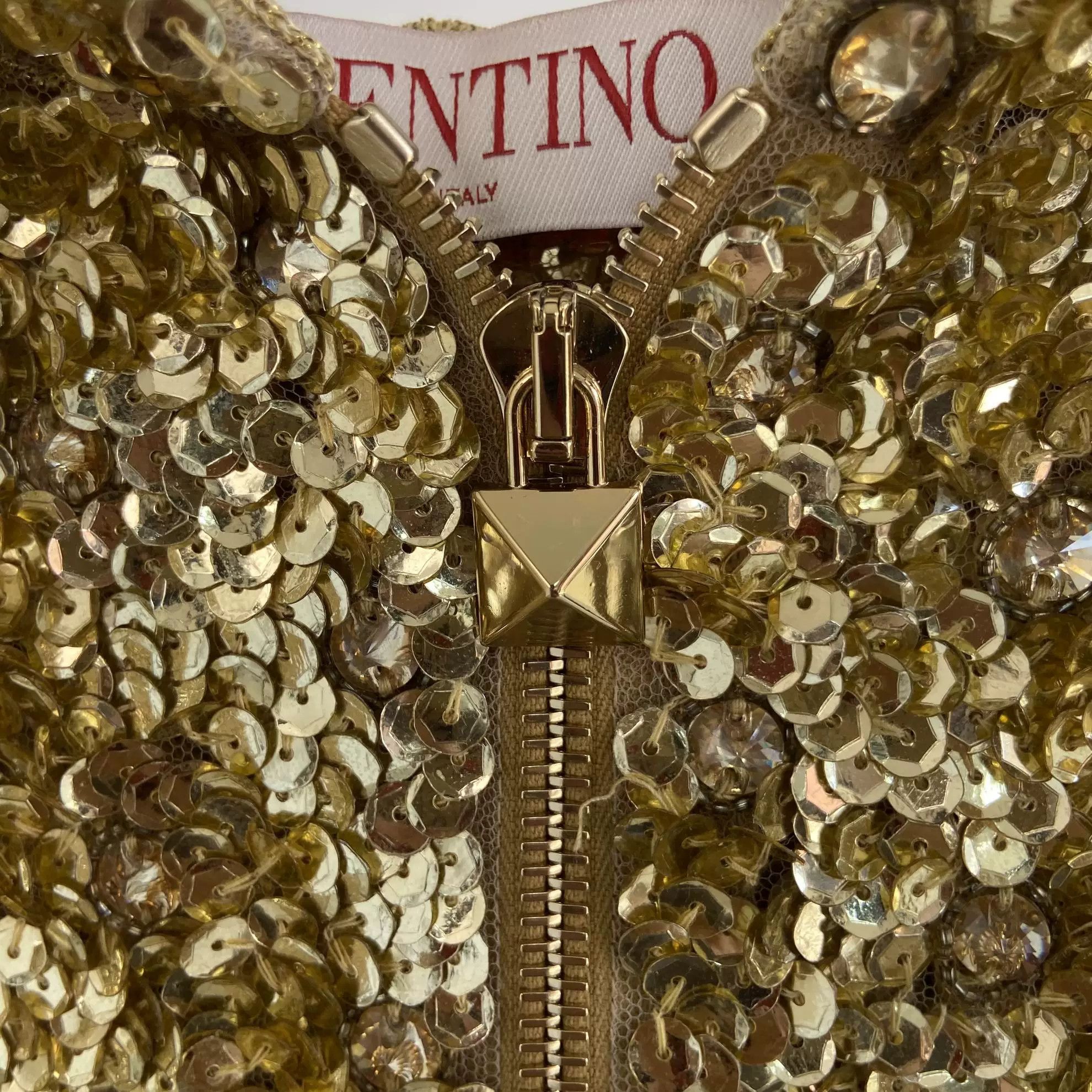 Valentino Valentino Gold Sequin Embellished Jacket Size US S / EU 44-46 / 1 - 5 Thumbnail